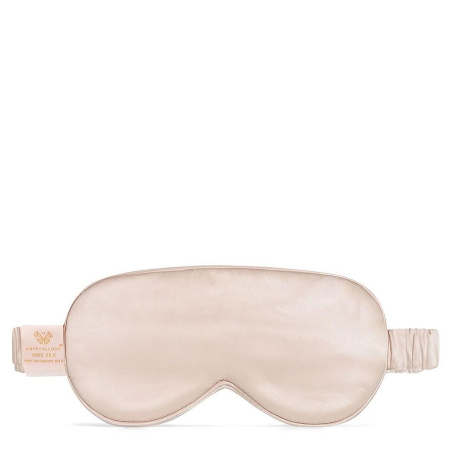 Crystallove Opaska na oczy z jedwabiu - Gold Płatki pod oczy 1 ct Nude