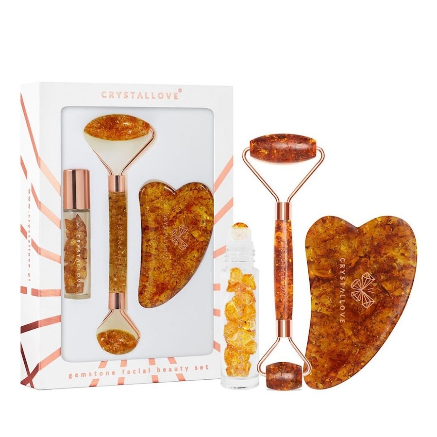 Crystallove Cognac amber beauty set Urządzenia do masażu twarzy 1 ct