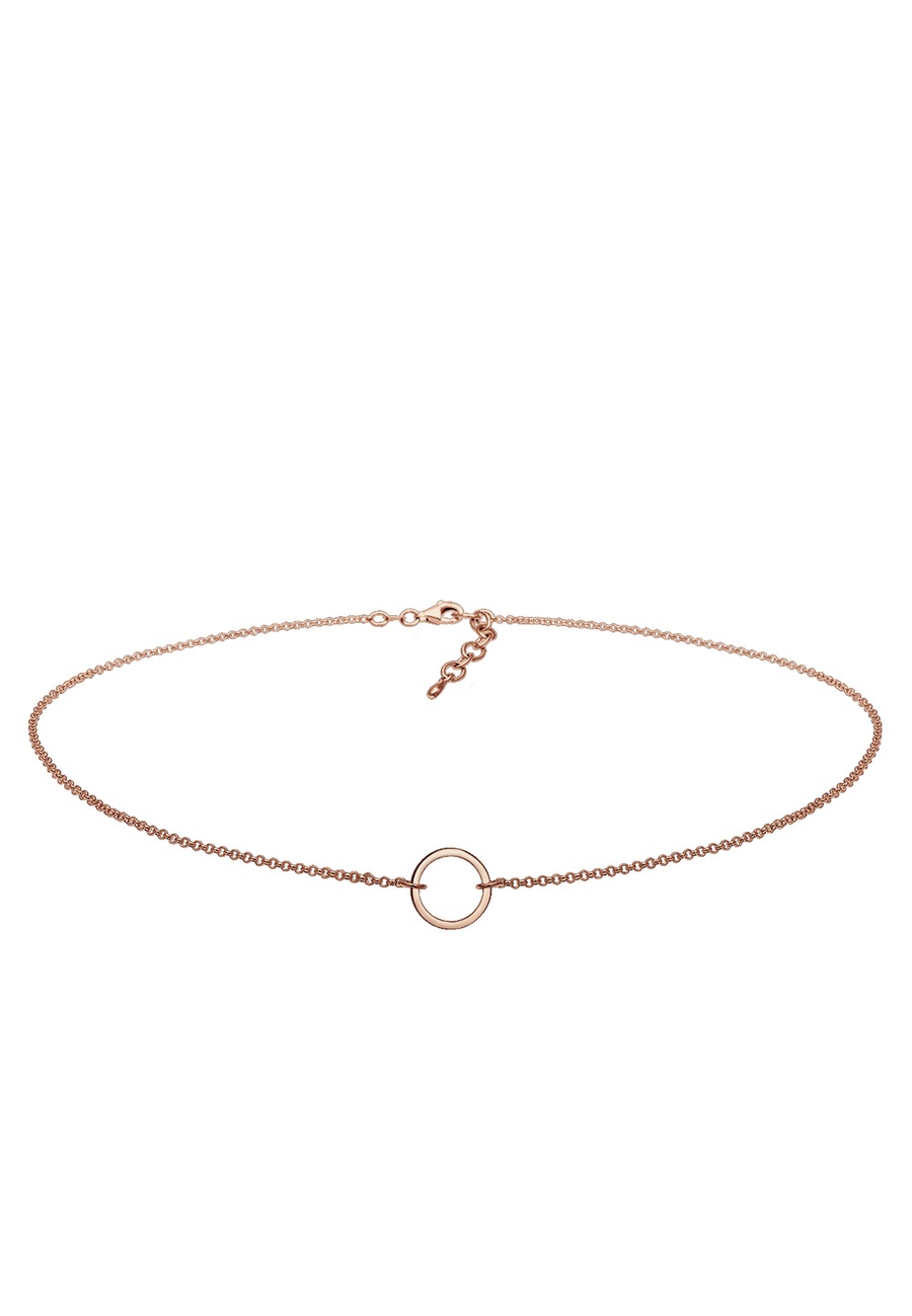 Elli Choker damski Circle Trend Geo wykonany ze srebra próby 925 Sterling Silver Naszyjniki 1 ct Damski