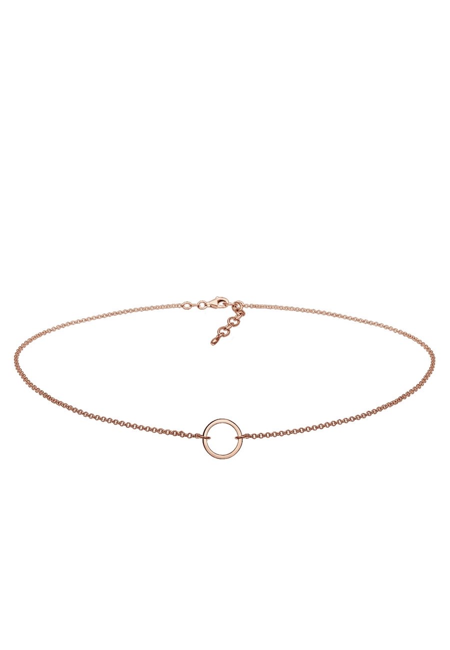 Elli Choker damski Circle Trend Geo wykonany ze srebra próby 925 Sterling Silver Naszyjniki 1 ct Damski