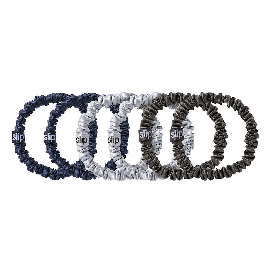 Slip Cienkie gumki do włosów z czystego jedwabiu Gumki do włosów 1 ct Czarny