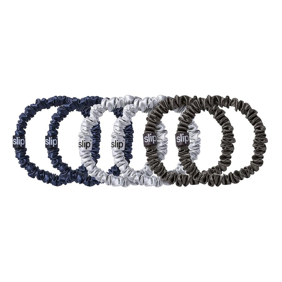 Slip Cienkie gumki do włosów z czystego jedwabiu Gumki do włosów 1 ct Czarny