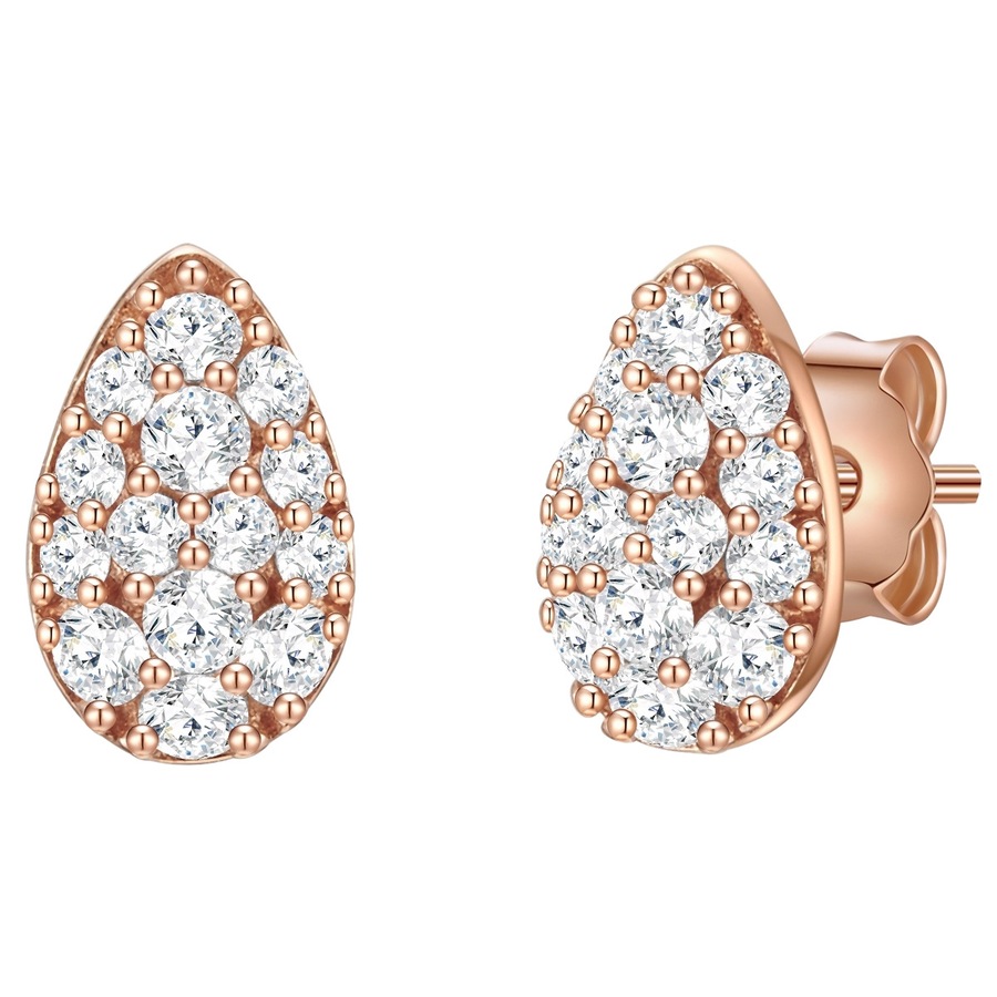 Glanzstücke München Kolczyki Łezka z Srebro wysokiej próby w Różowy złoty 1 ct Damski