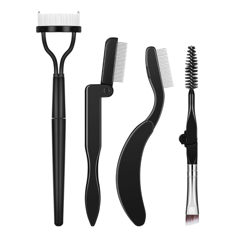 Technique Pro Składany zestaw do rzęs i brwi Szczoteczki do rzęs 4 ct Czarny