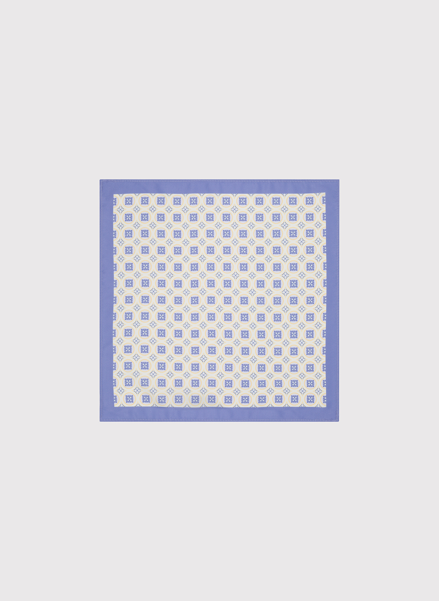 PAKO LORENTE – Ecru poszetka męska ze wzorem na całej powierzchni