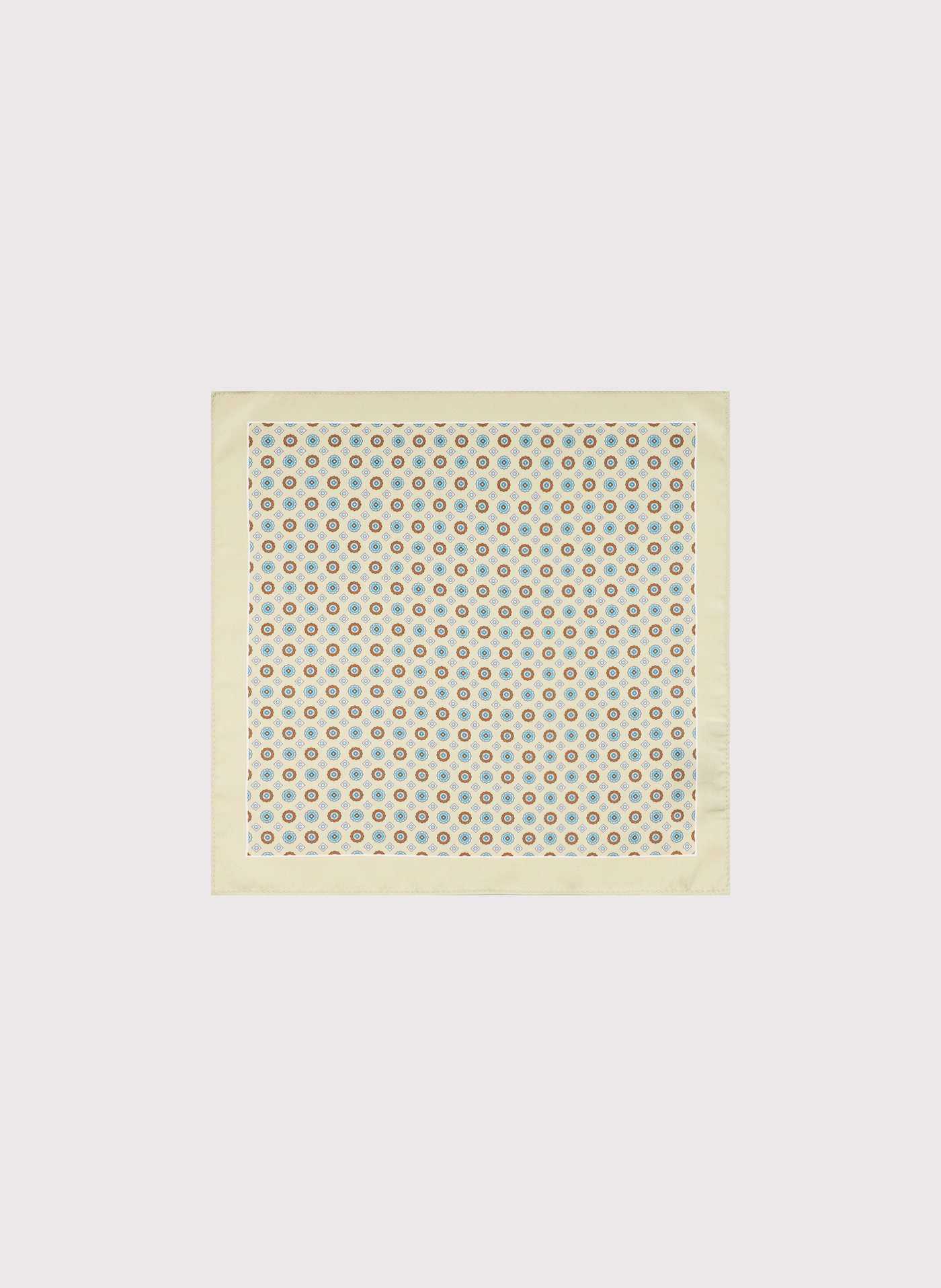 PAKO LORENTE - Beżowa poszetka w kolorowy mikrowzór