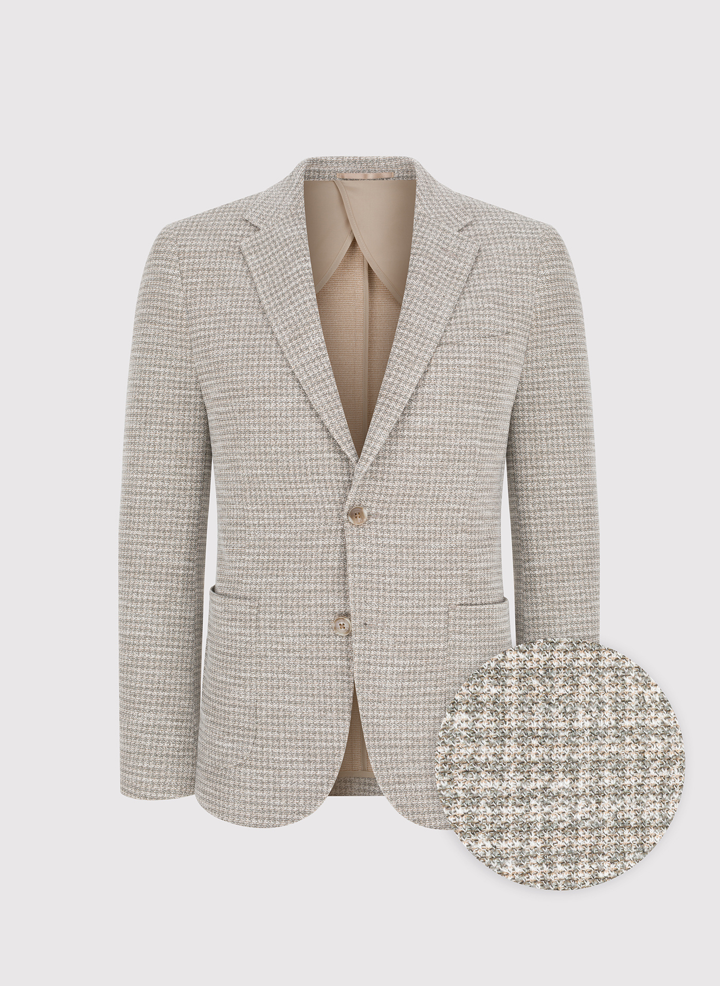 PAKO LORENTE – Beżowa marynarka w pepitkę