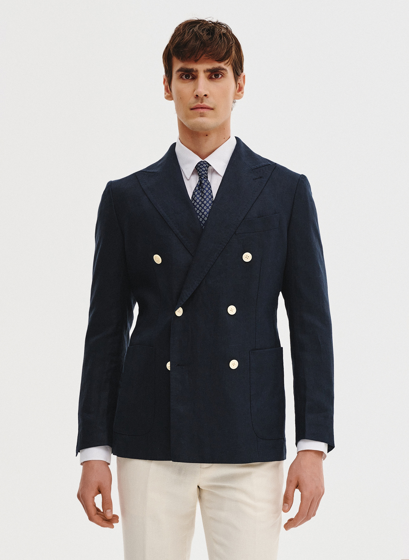 PAKO LORENTE – Lniana marynarka dwurzędowa