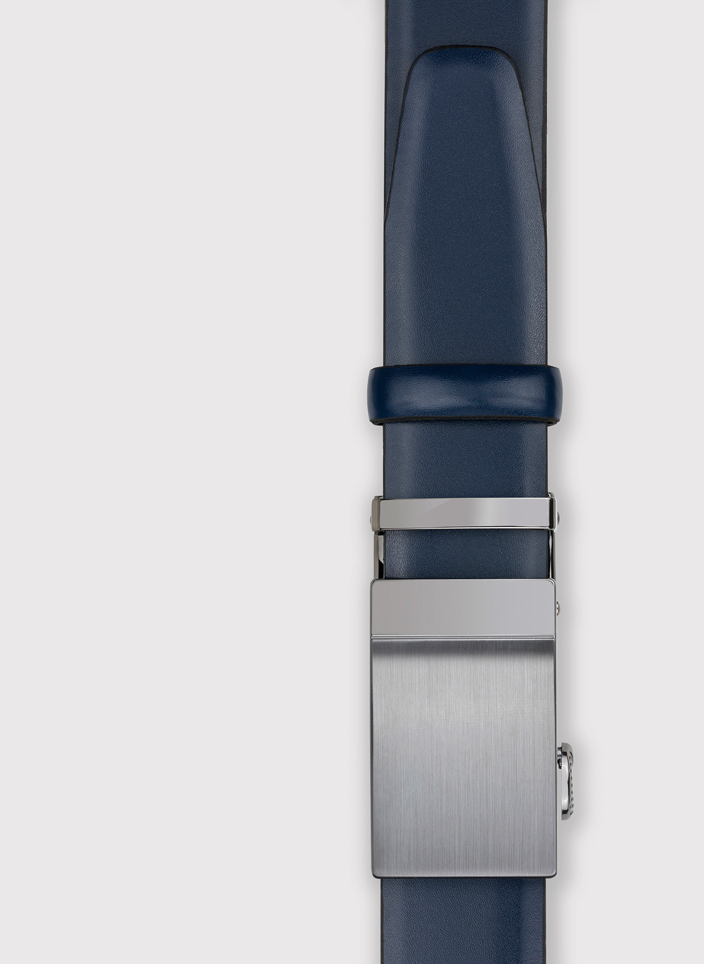 PAKO LORENTE – Granatowy skórzany pasek męski