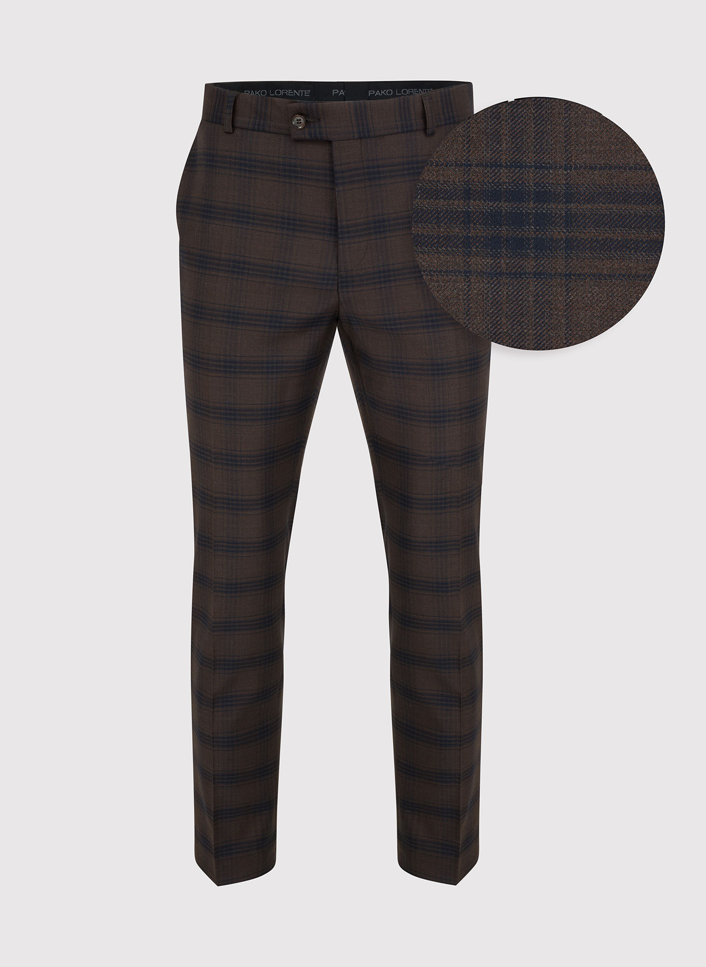 PAKO LORENTE – Brązowe spodnie garniturowe P22WP-6G-030-A-S
