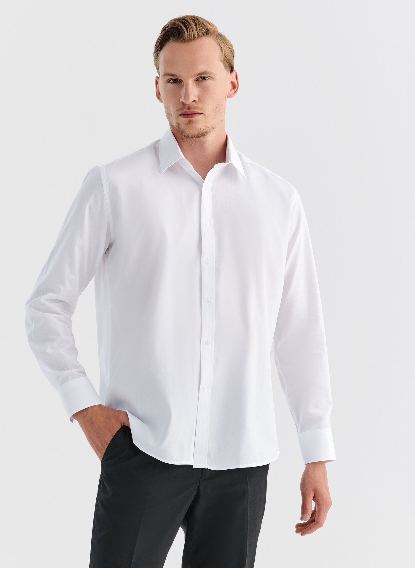 PAKO LORENTE – Koszula męska biała ASANA P000B-1X-595-B