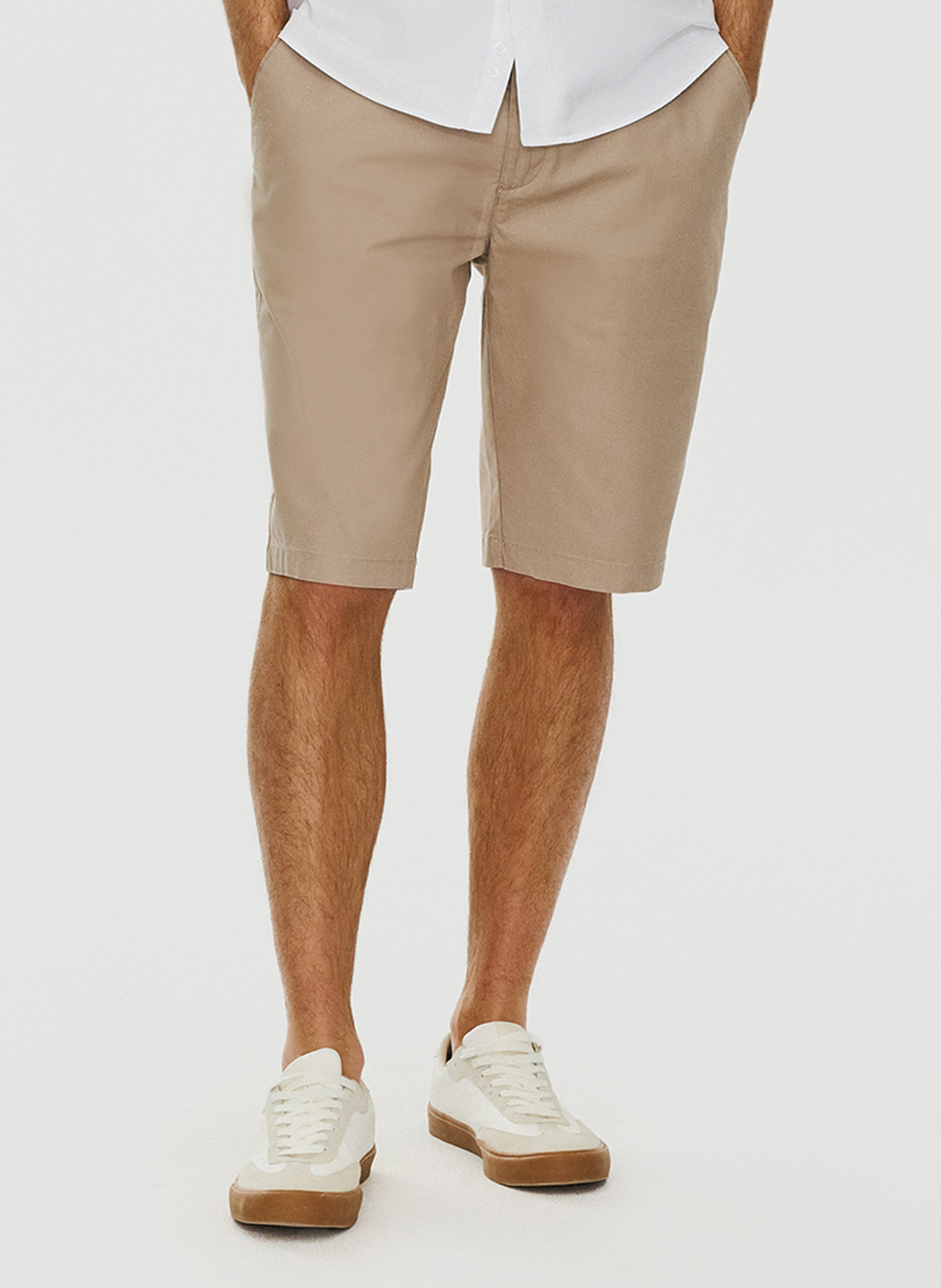 PAKO LORENTE – Bawełniane szorty męskie w kolorze beżowym