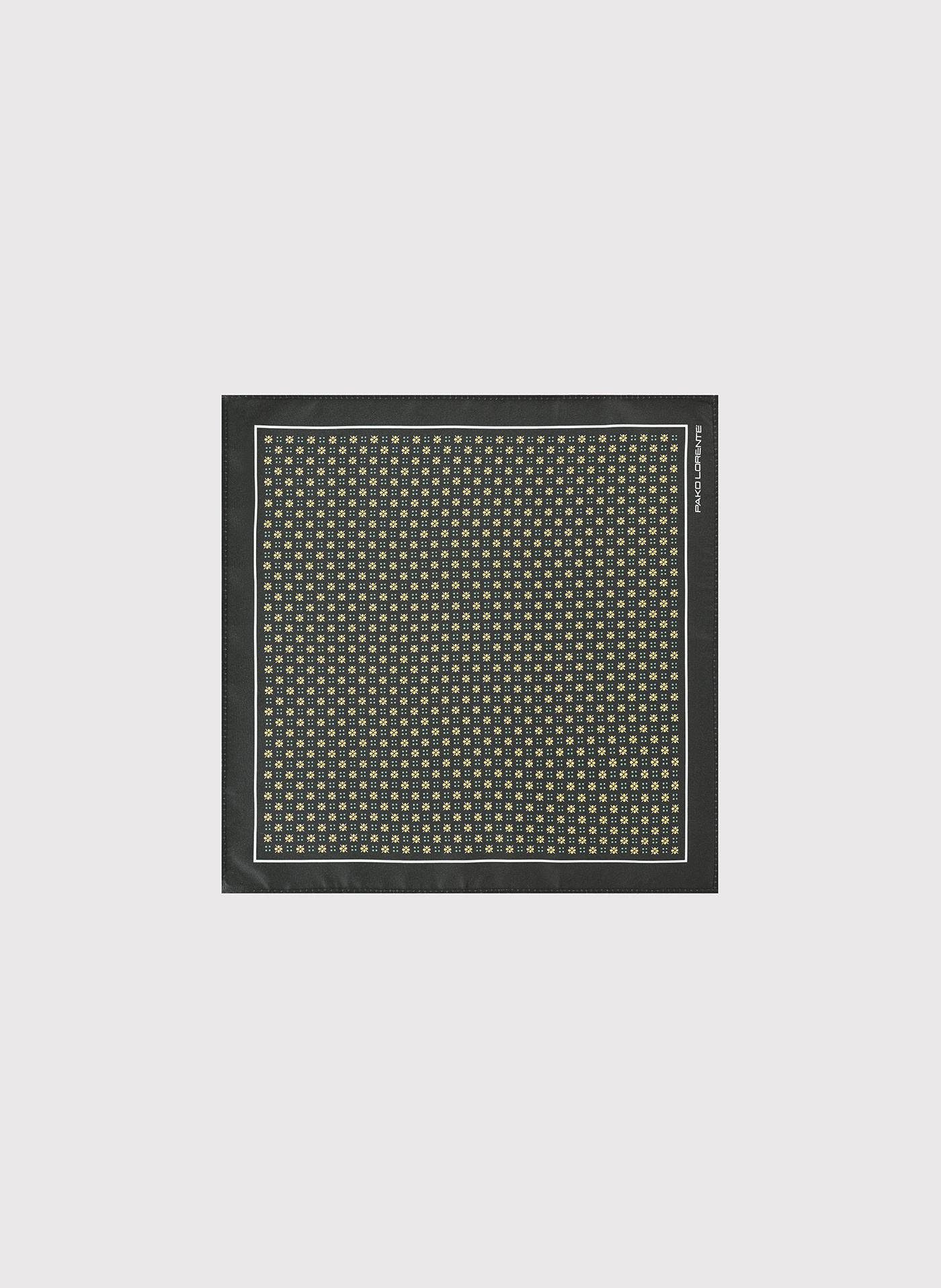 PAKO LORENTE – Poszetka męska ciemnobrązowa w kwiatki