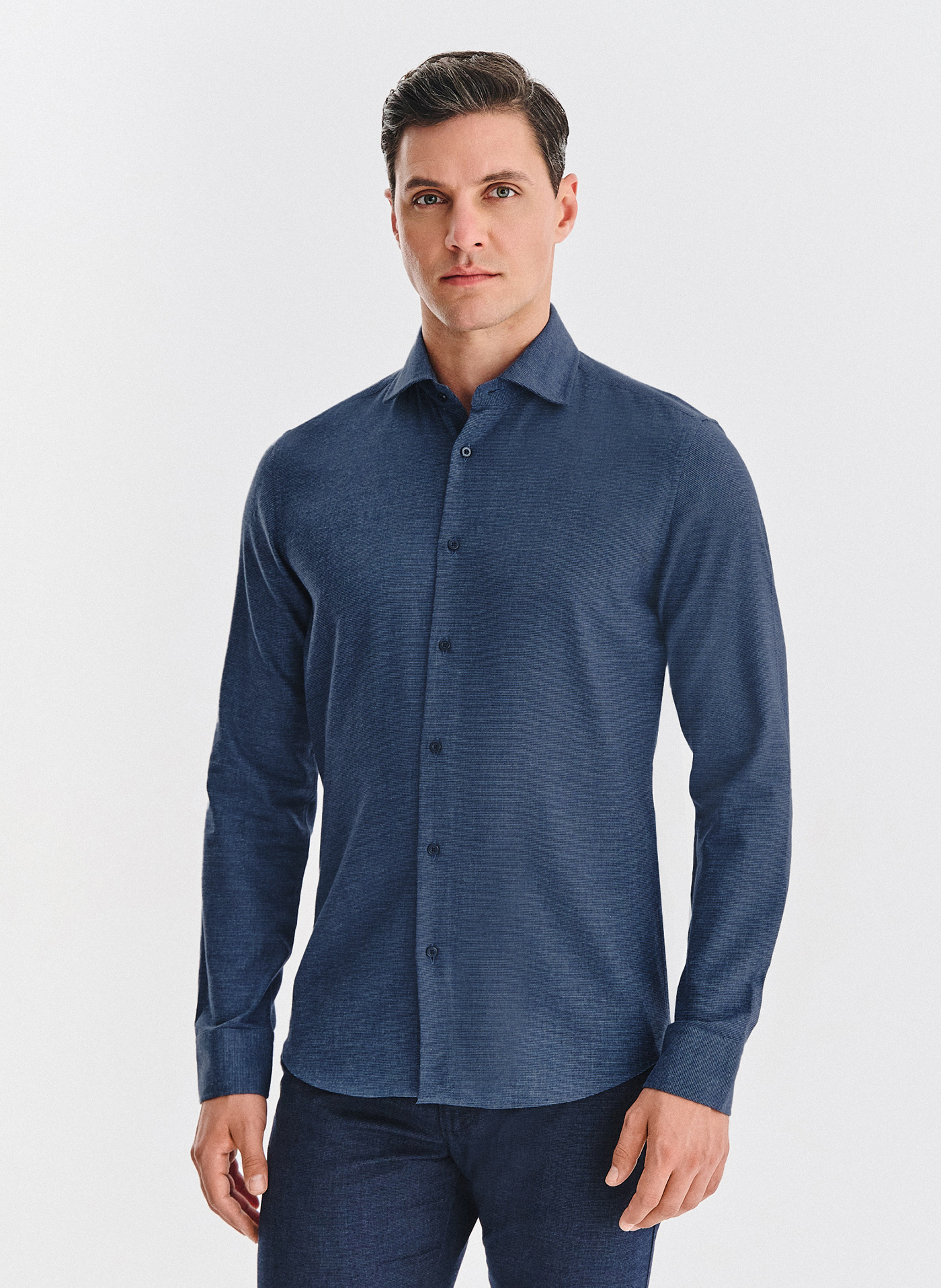 PAKO LORENTE – Bawełniana koszula w drobną pepitkę