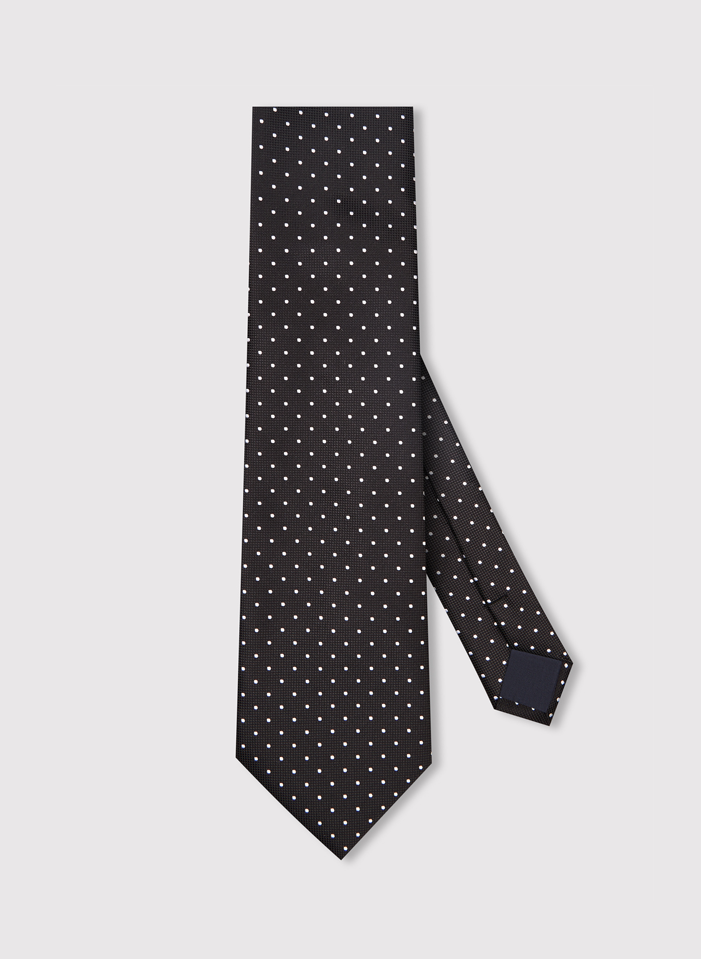 PAKO LORENTE - Czarny krawat męski w kropki