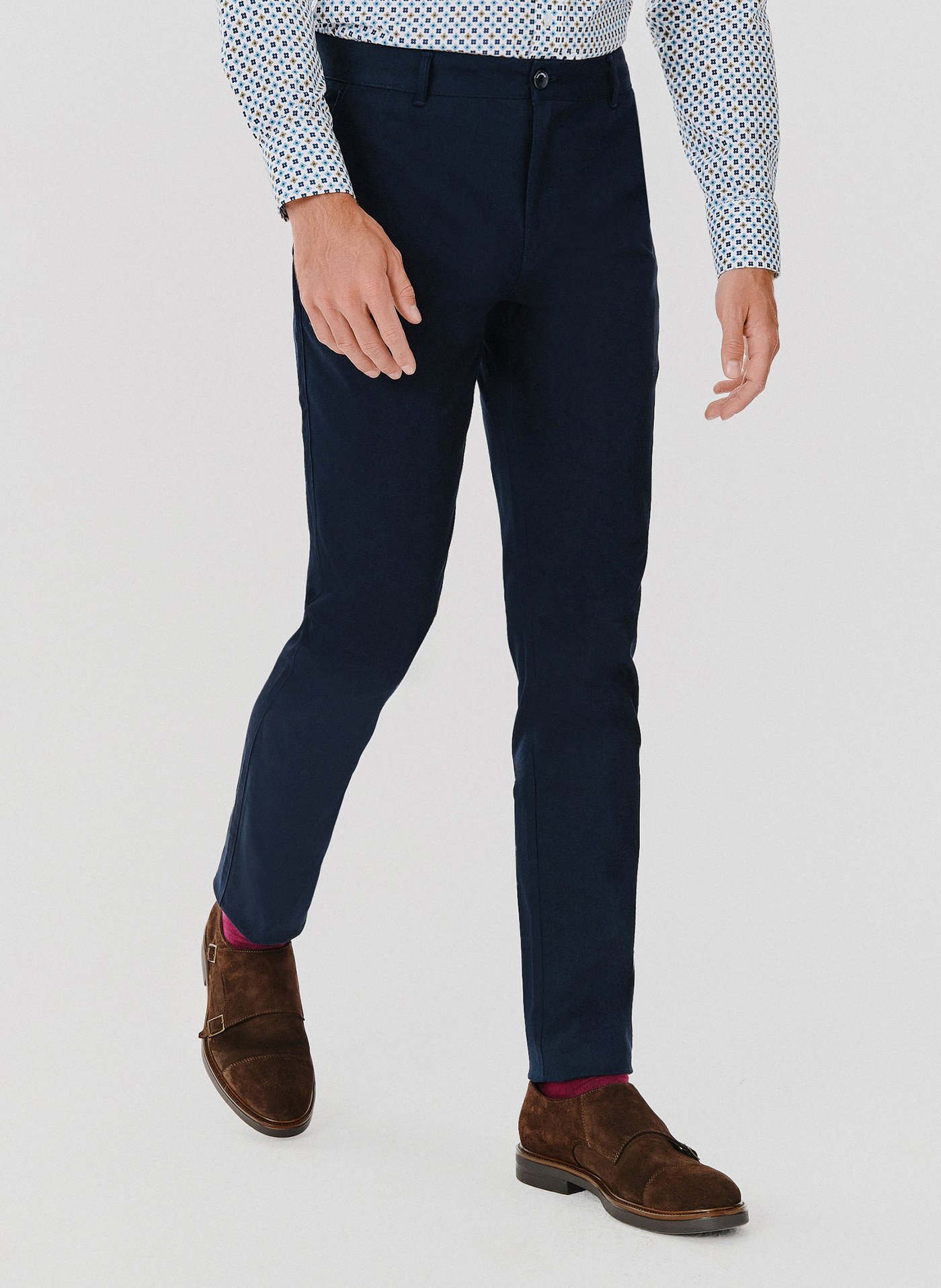 PAKO LORENTE – Granatowe spodnie męskie