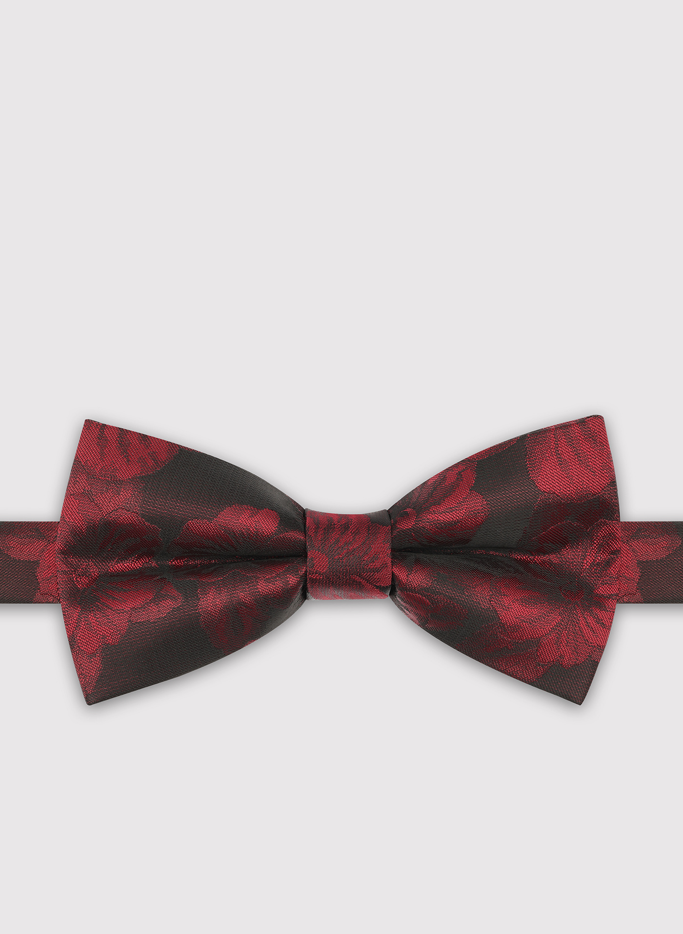 PAKO LORENTE - Bordowa mucha męska we wzór kwiatowy