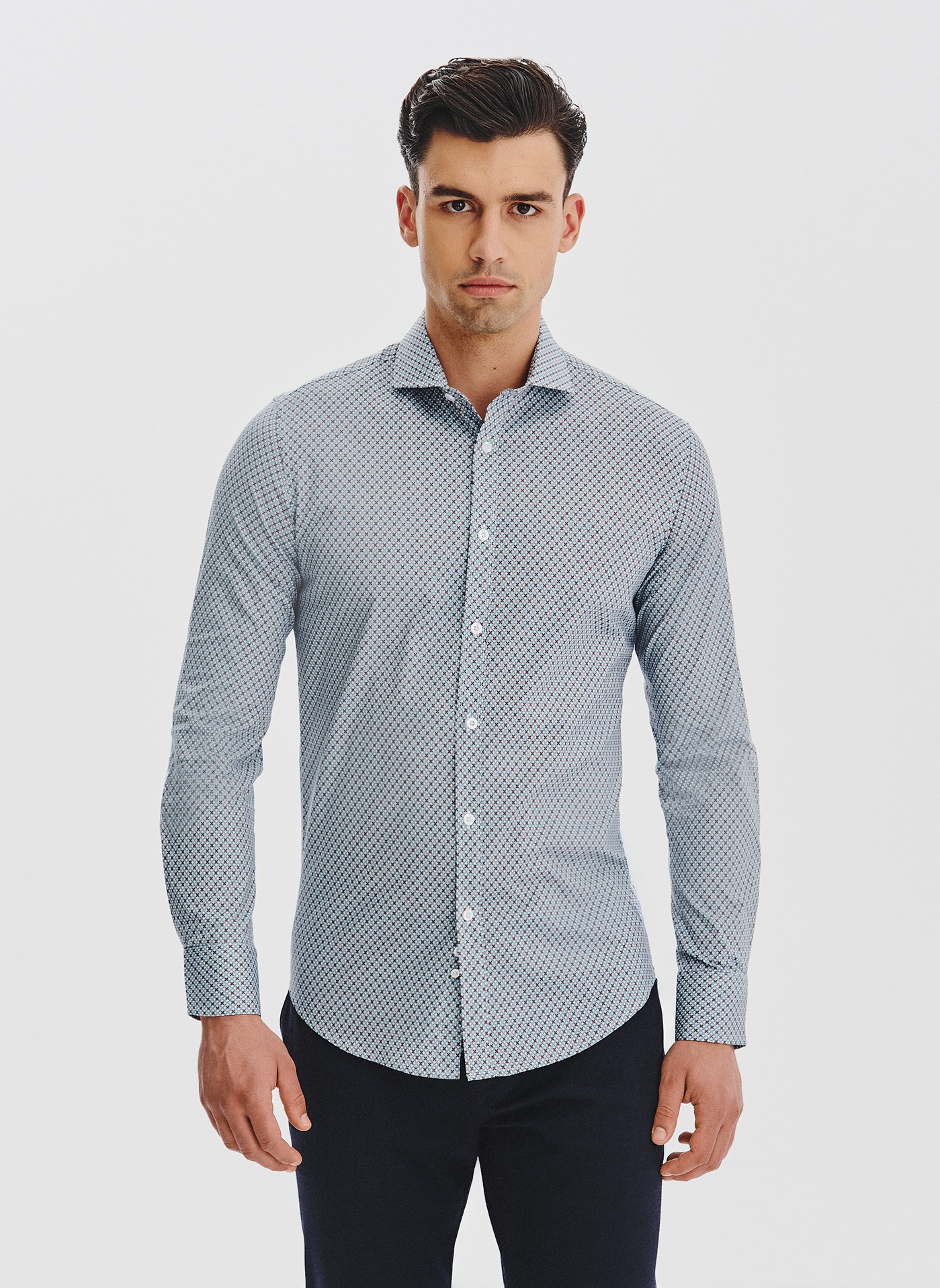 PAKO LORENTE - Koszula męska we wzór geometryczny