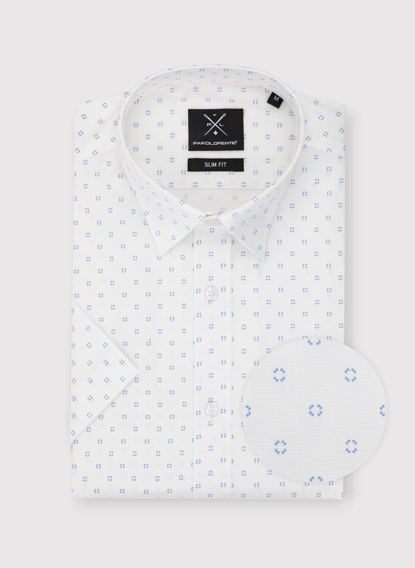 PAKO LORENTE - Koszula męska w błękitny mikrowzór