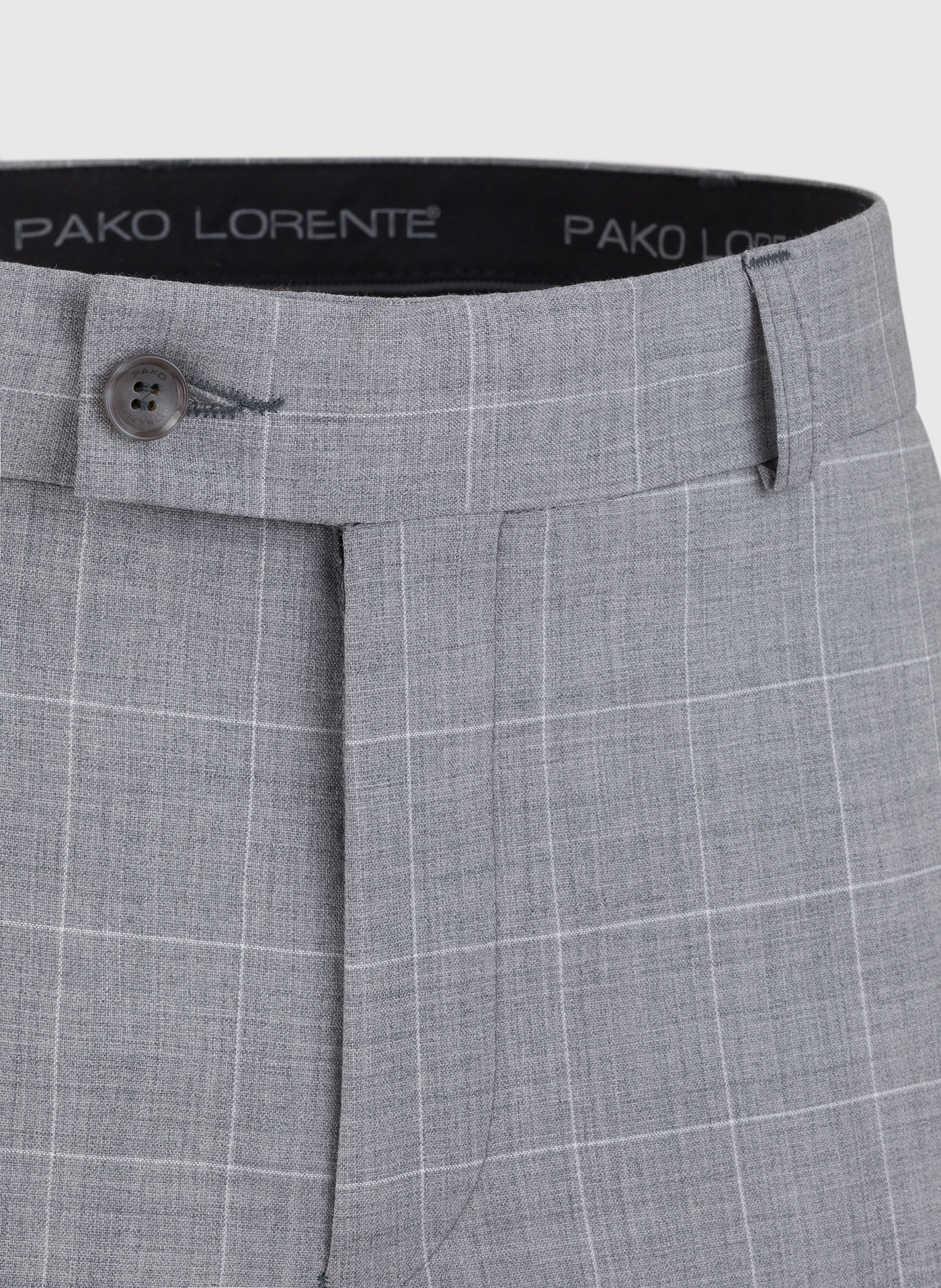 PAKO LORENTE – Szare spodnie garniturowe z wełną