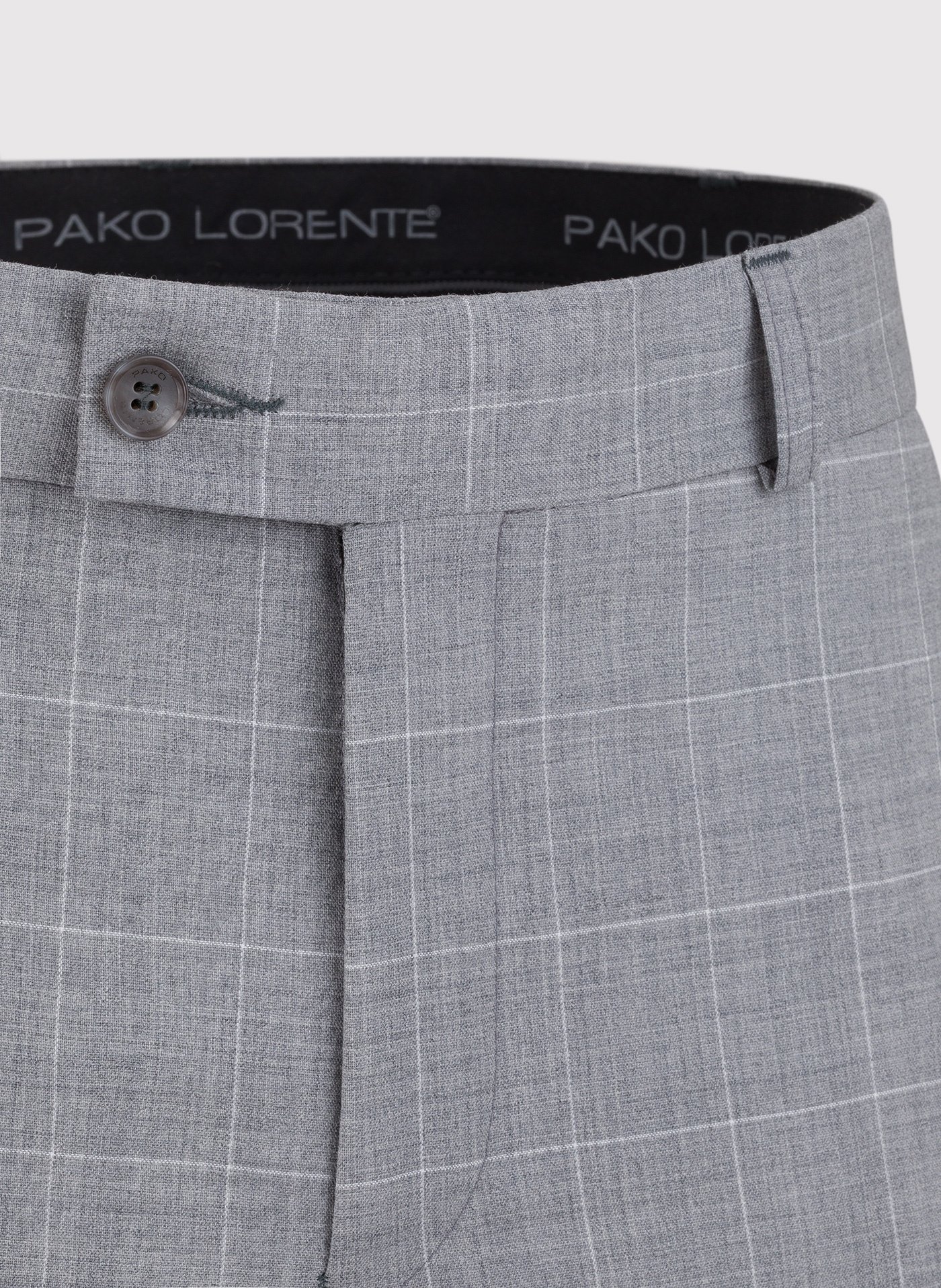 PAKO LORENTE – Szare spodnie garniturowe z wełną