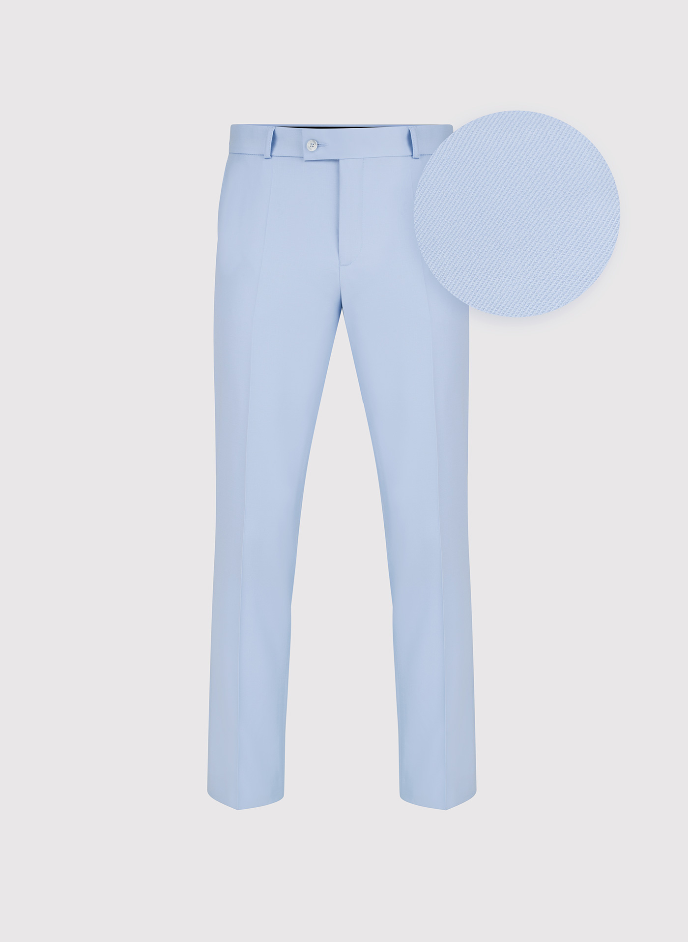 PAKO LORENTE - Błękitne wełniane spodnie ganiturowe