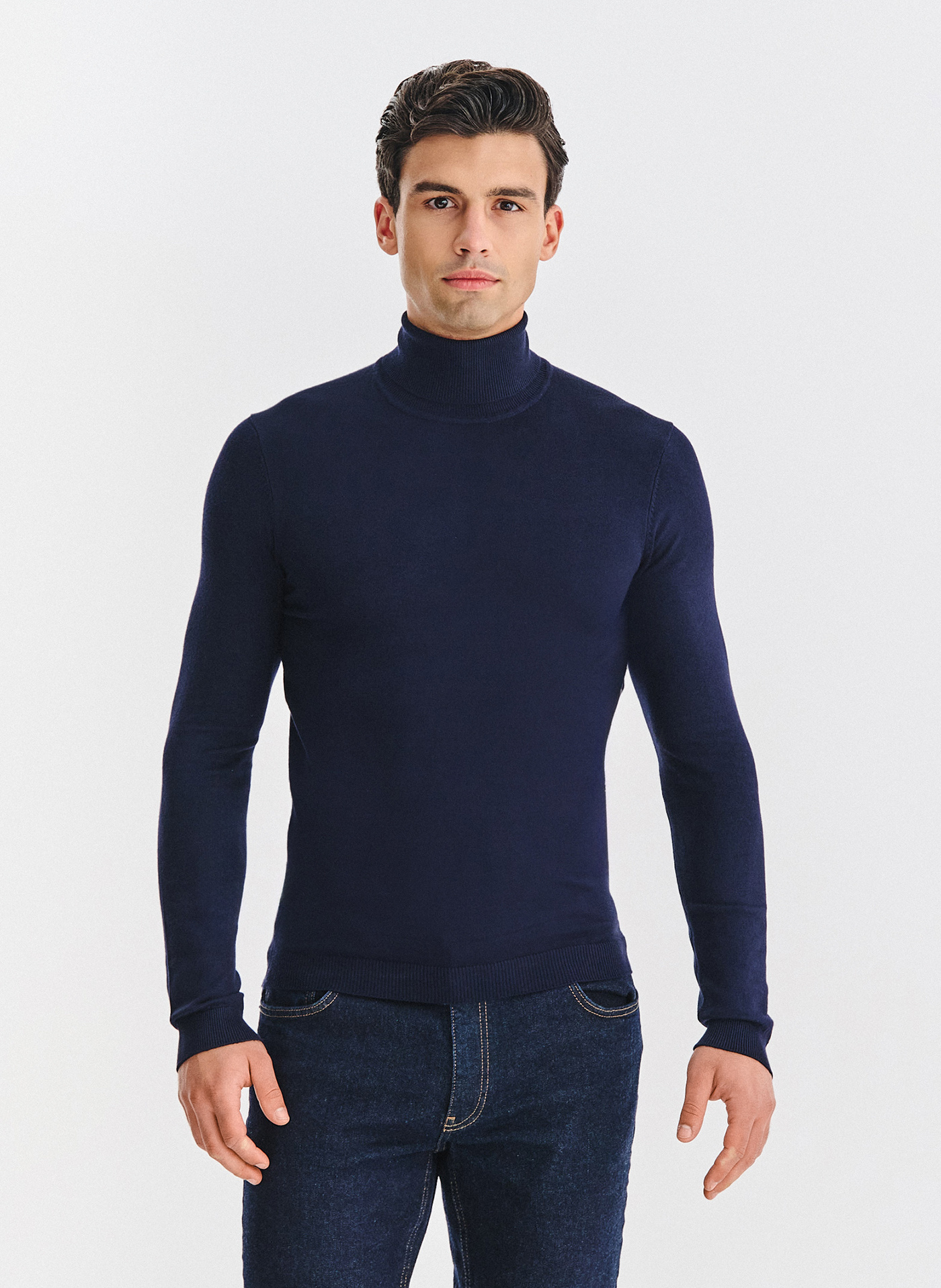 PAKO LORENTE - Golf męski w granatowym kolorze