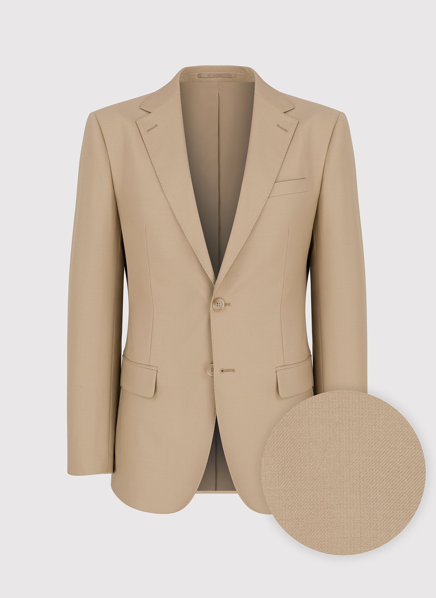 PAKO LORENTE – Beżowa garniturowa marynarka męska z wełną