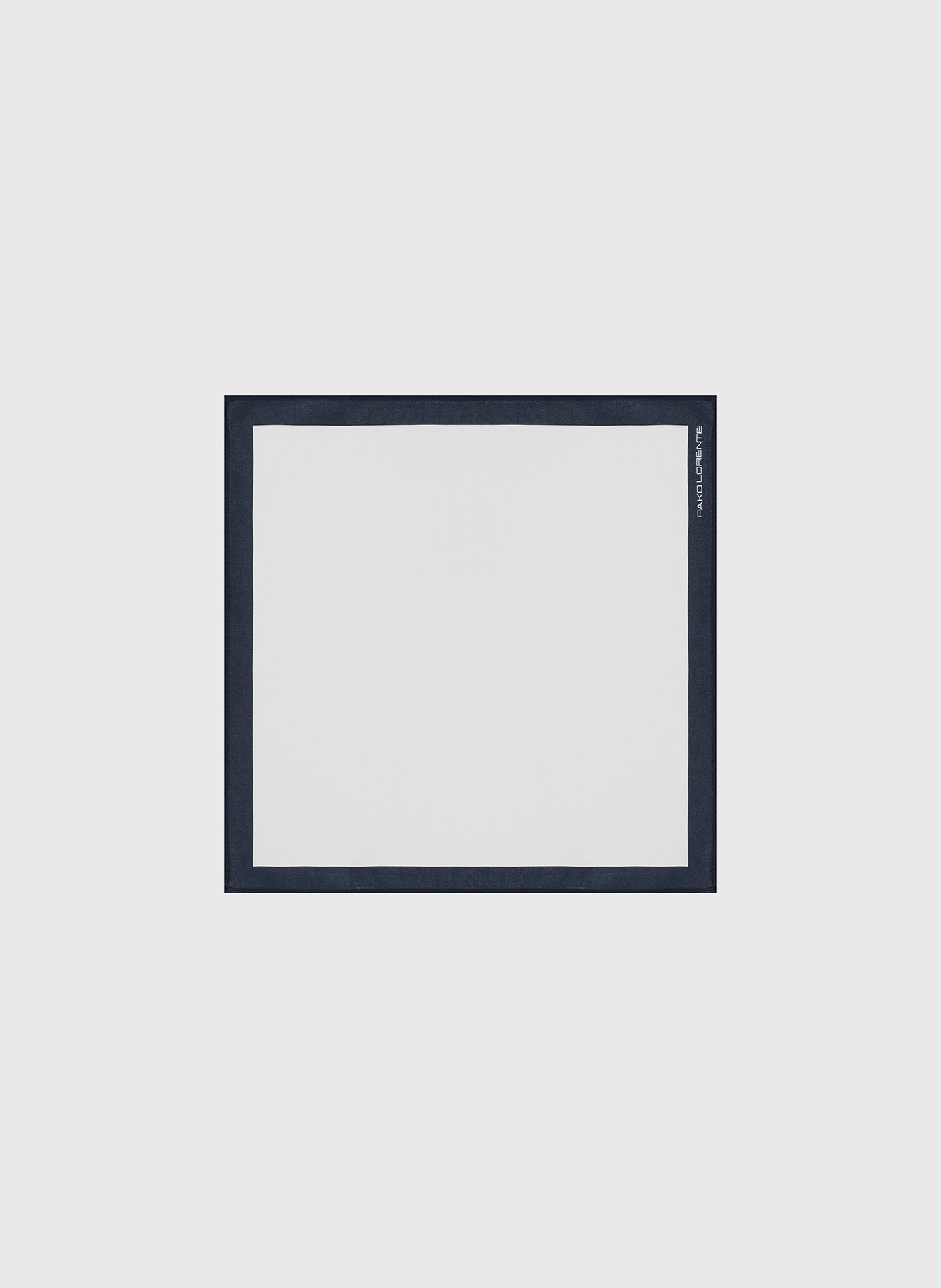 PAKO LORENTE - Biała poszetka męska z obwódką