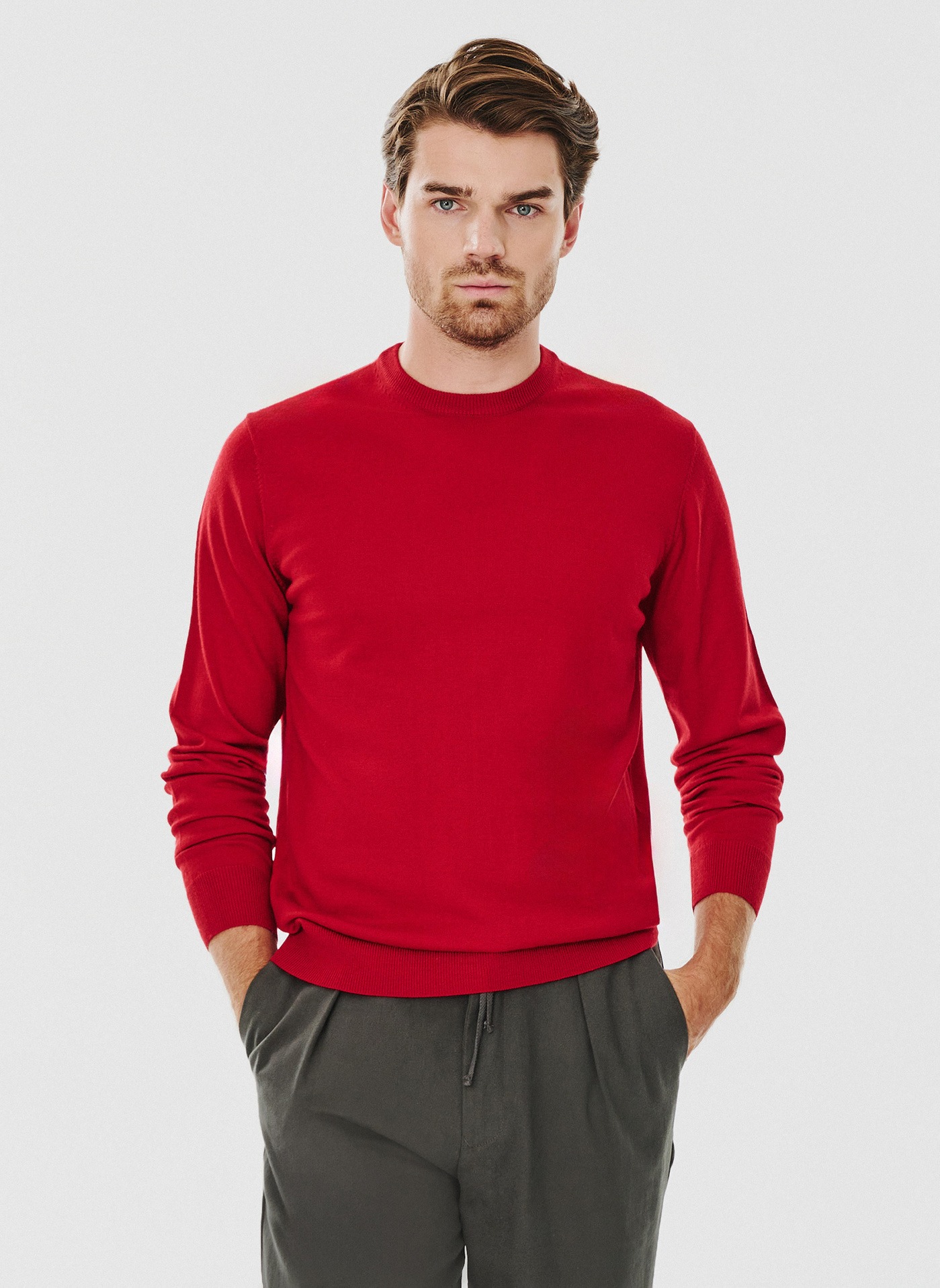 PAKO LORENTE – Czerwony męski sweter
