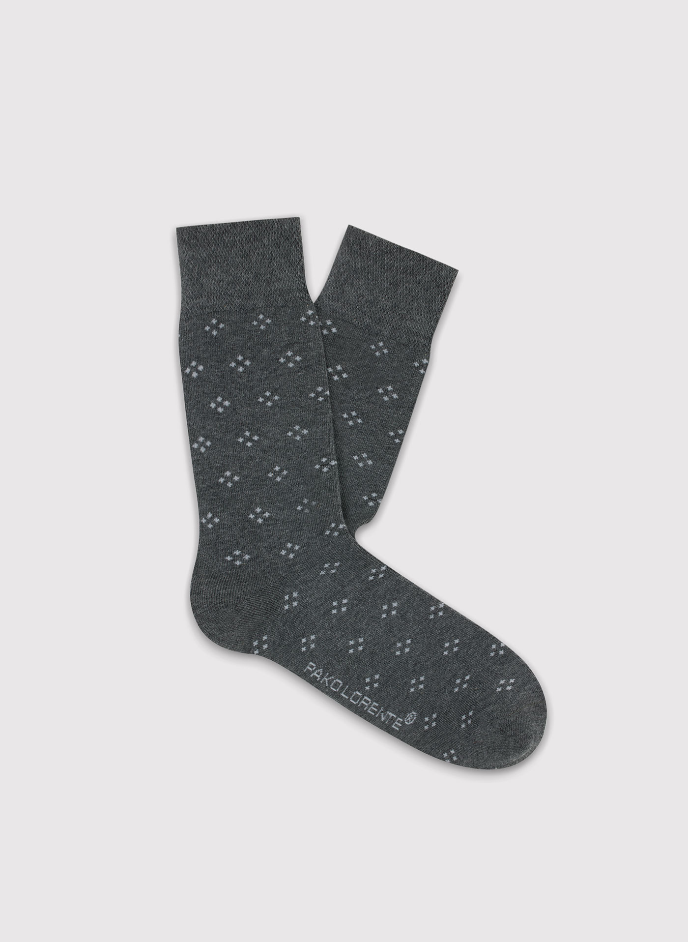 Szare skarpetki męskie we wzorki P000B-SX-526-S-0