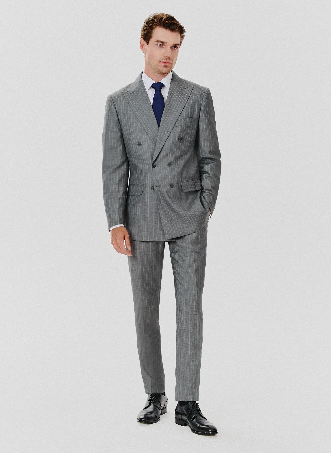 PAKO LORENTE – Szara marynarka garniturowa w prążek