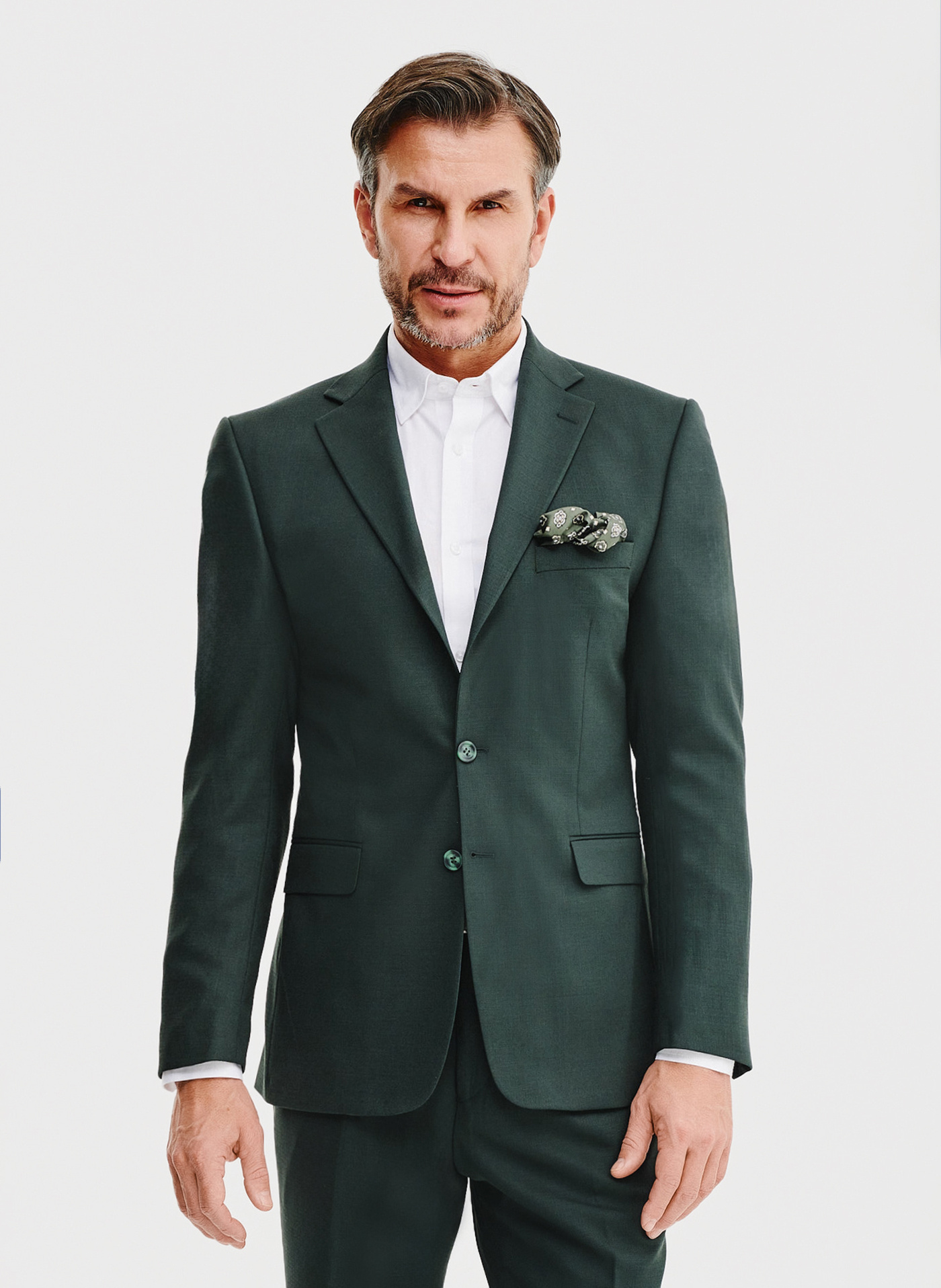 PAKO LORENTE – Gładka marynarka garniturowa w kolorze zielonym