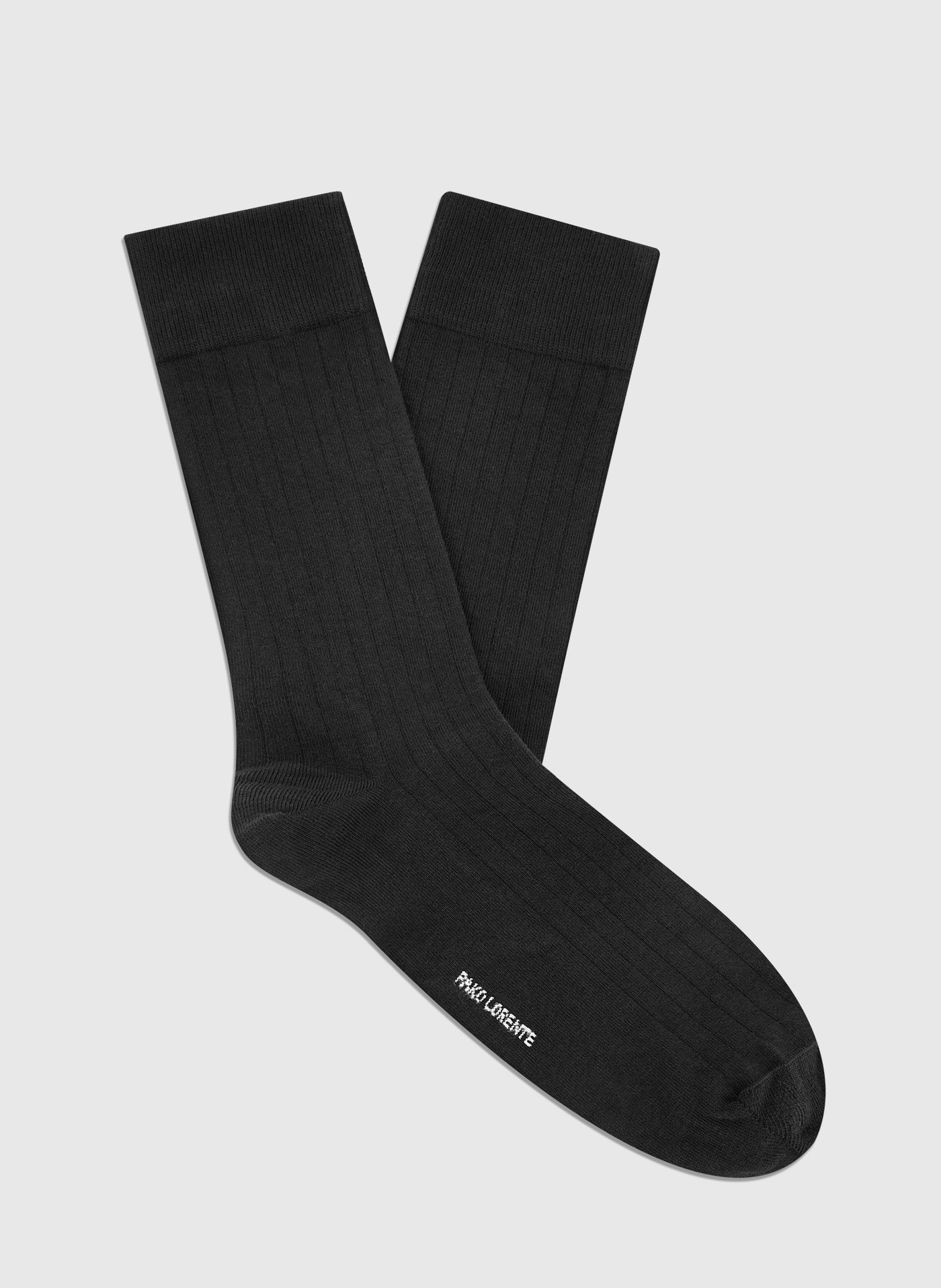 PAKO LORENTE - Gładkie czarne skarpety w prążek