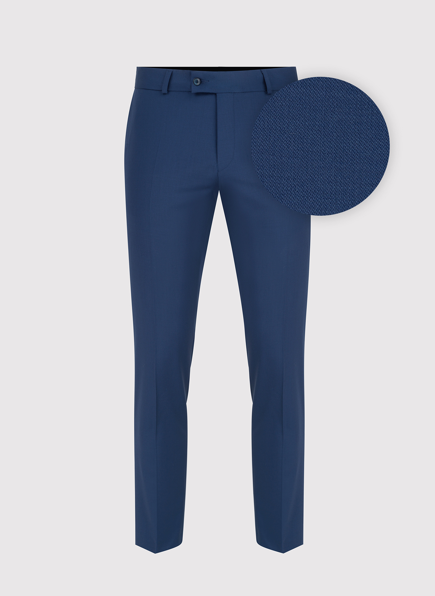 PAKO LORENTE – Wełniane spodnie garniturowe w kolorze niebieskim