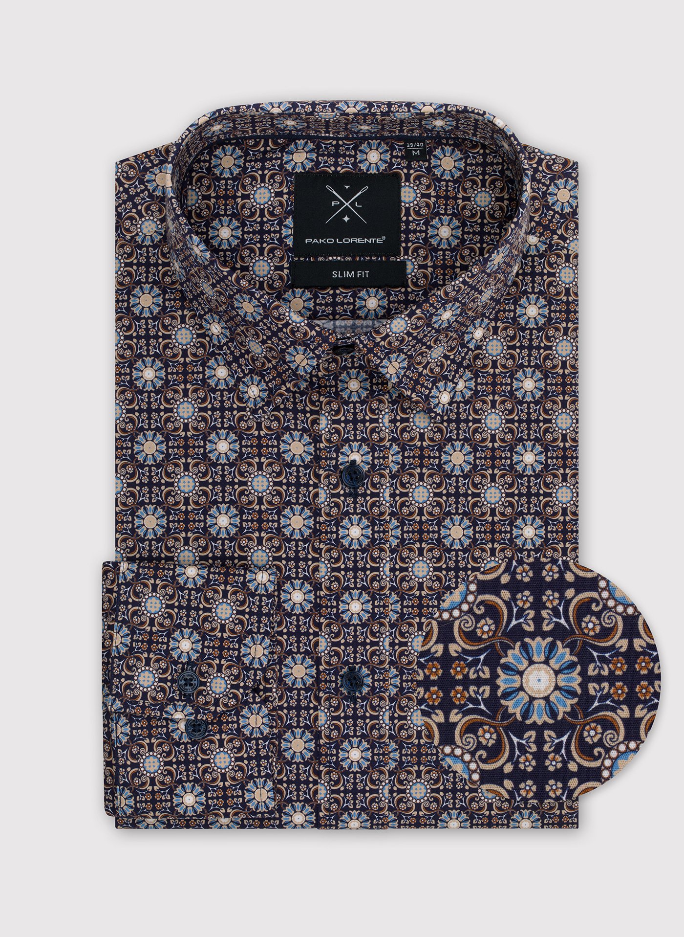 PAKO LORENTE – Koszula męska we wzór geometryczny