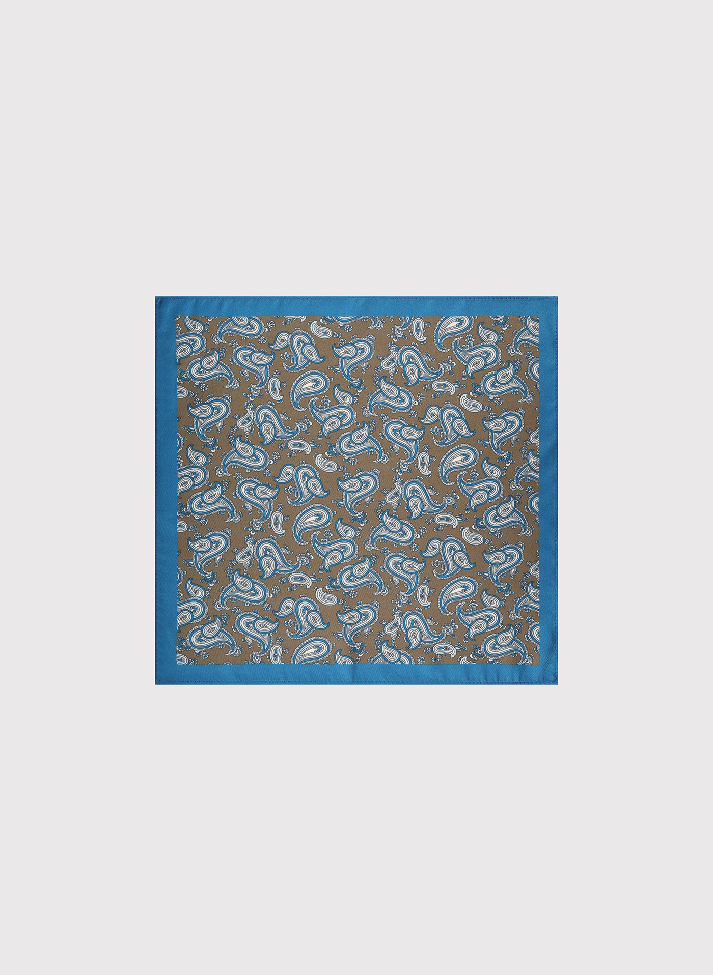 PAKO LORENTE - Brązowa poszetka męska paisley