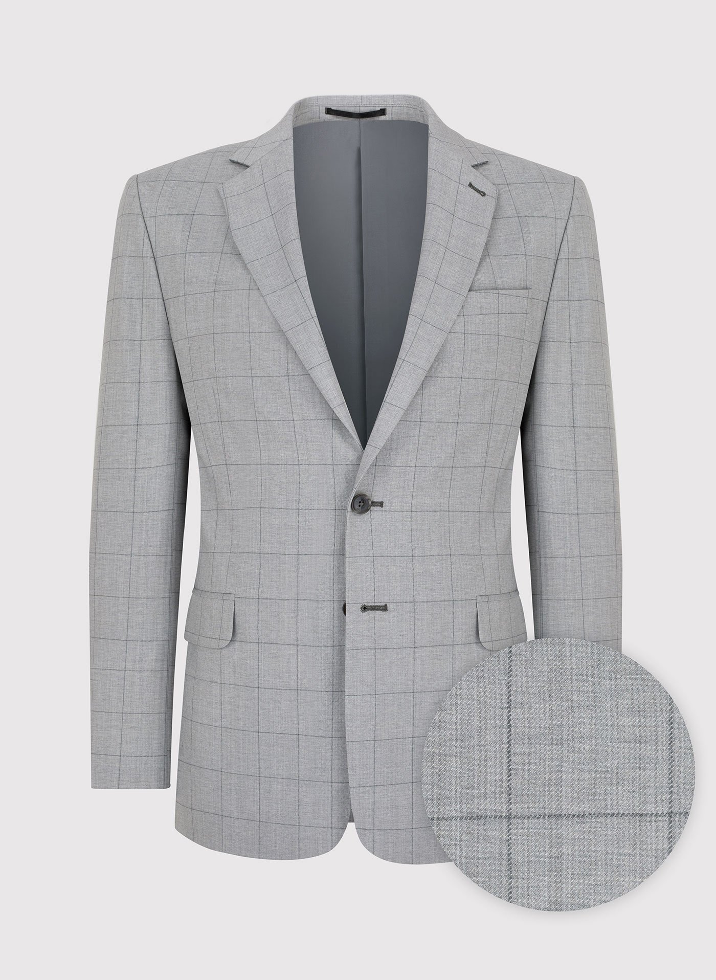 PAKO LORENTE – Szara wełniana marynarka garniturowa w kratę