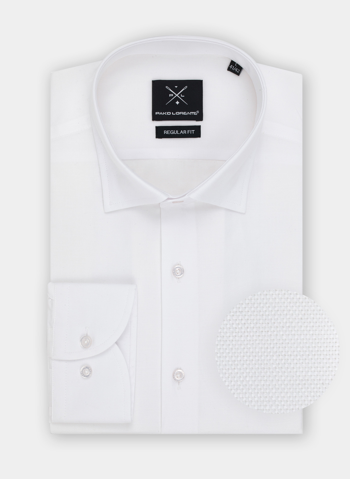 PAKO LORENTE – Koszula męska w kolorze białym P000B-1X-057-B-R