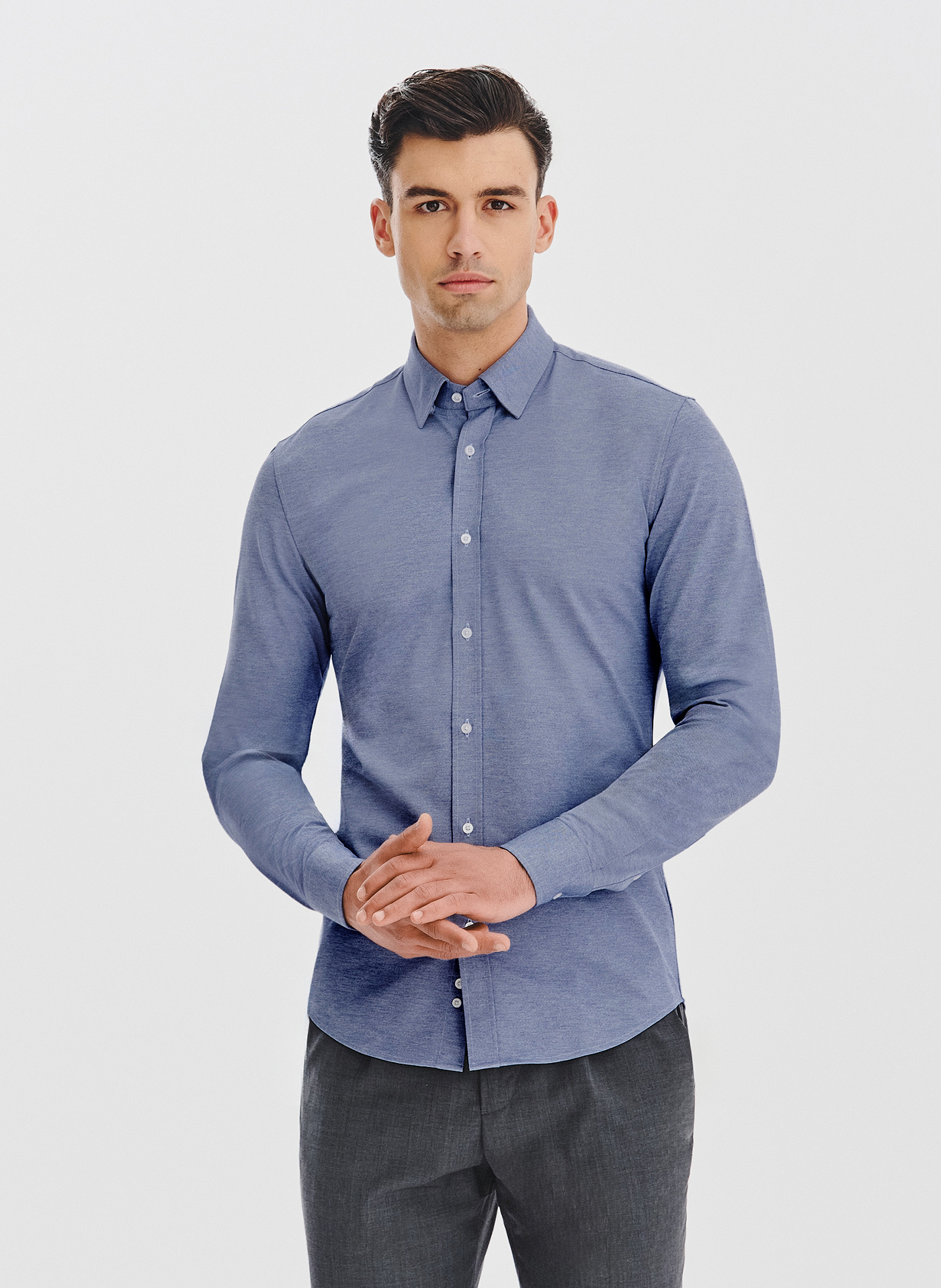 PAKO LORENTE – Niebieska koszula melanż