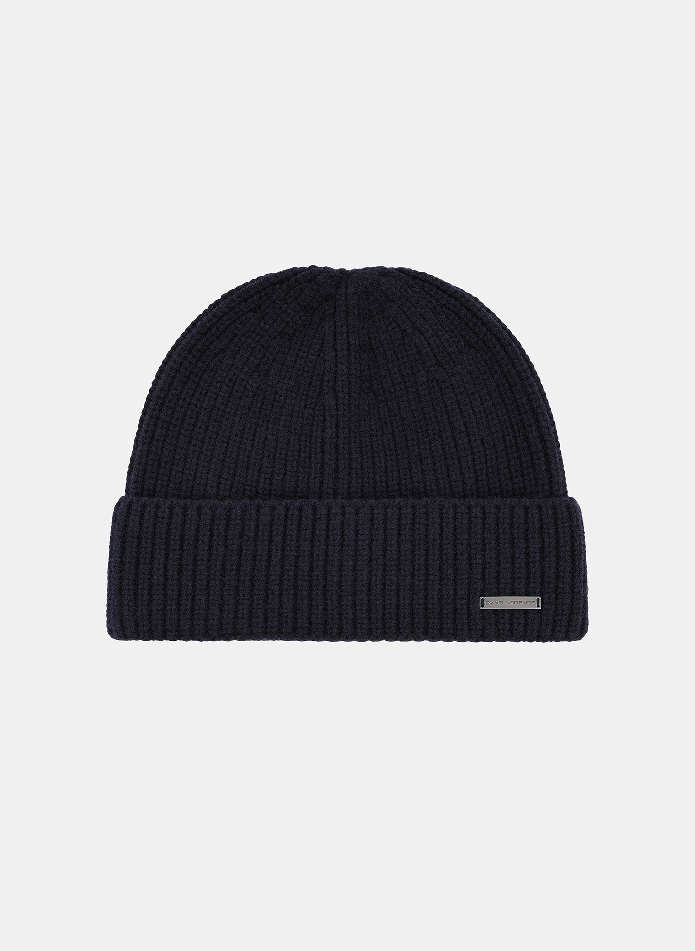 PAKO LORENTE – Granatowa wełniana czapka męska