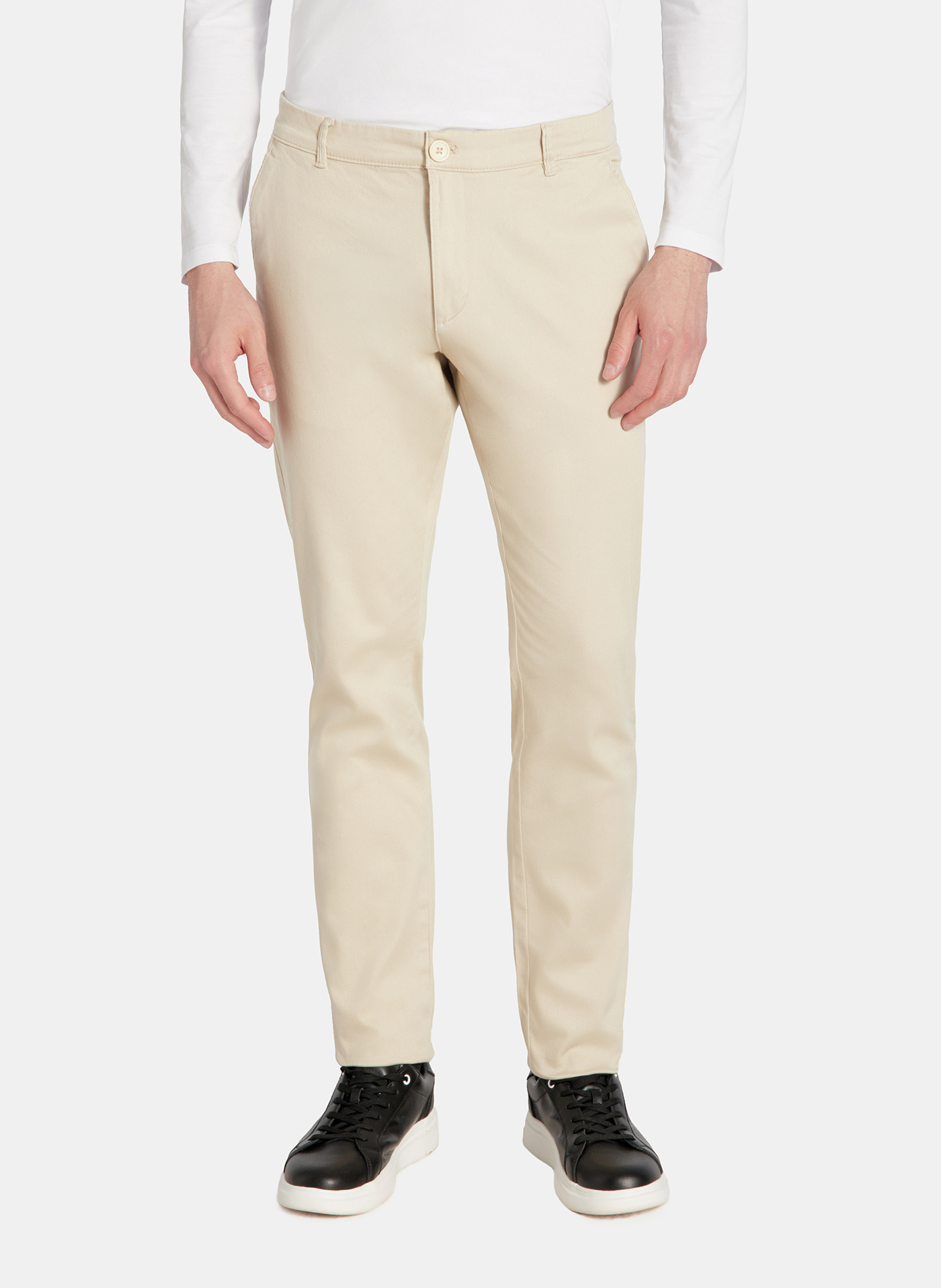 PAKO LORENTE - Beżowe spodnie męskie