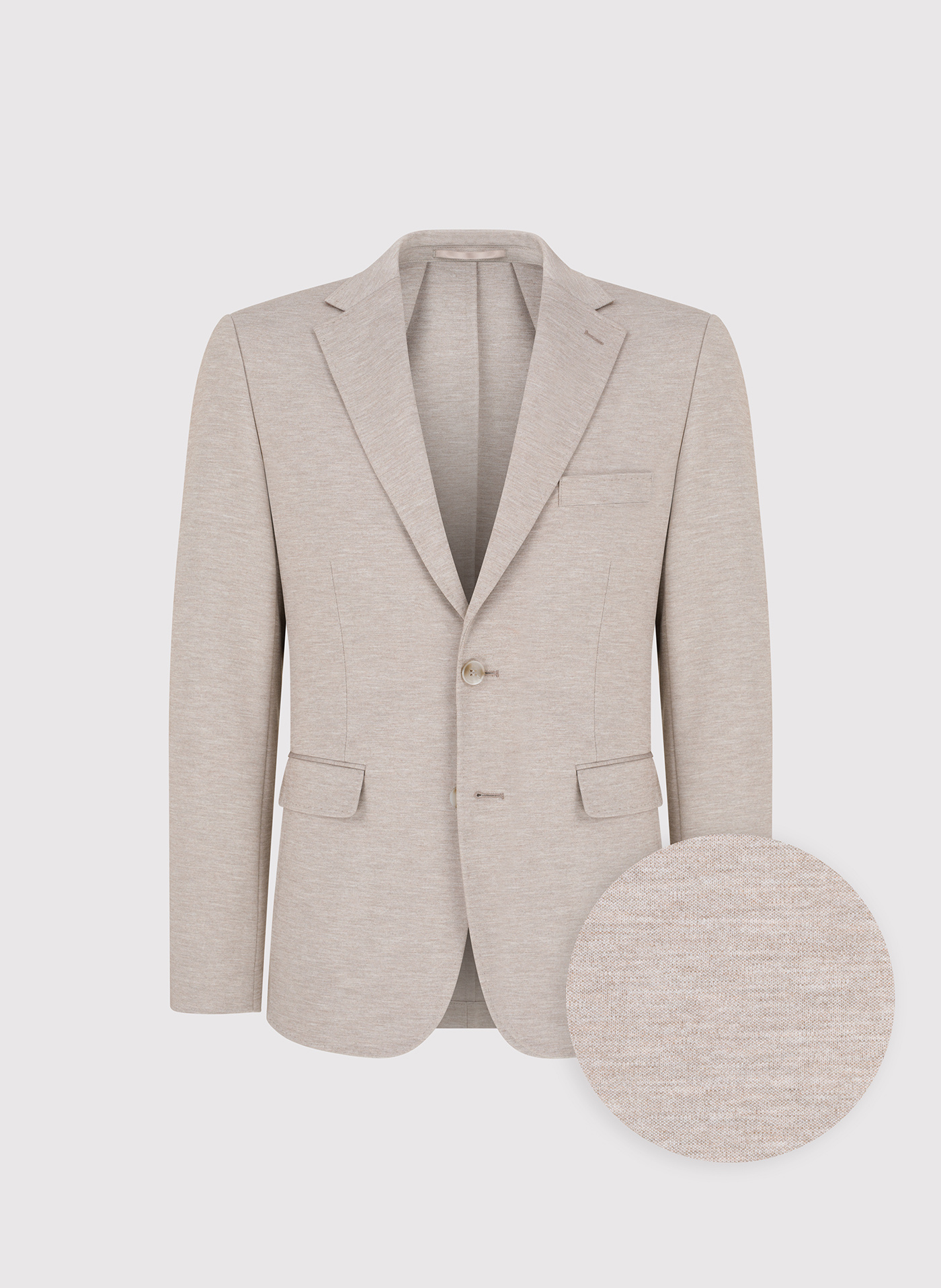 PAKO LORENTE - Jasnobrązowa dzianinowa marynarka męska