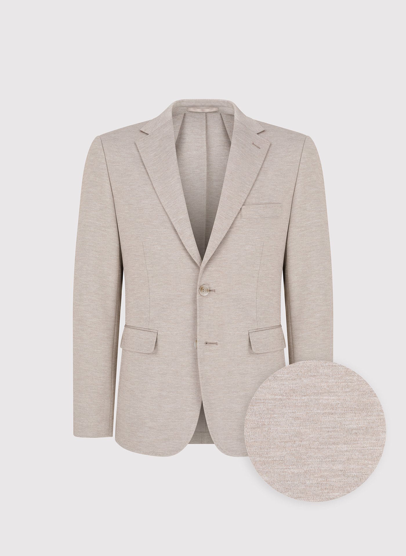 PAKO LORENTE - Jasnobrązowa dzianinowa marynarka męska