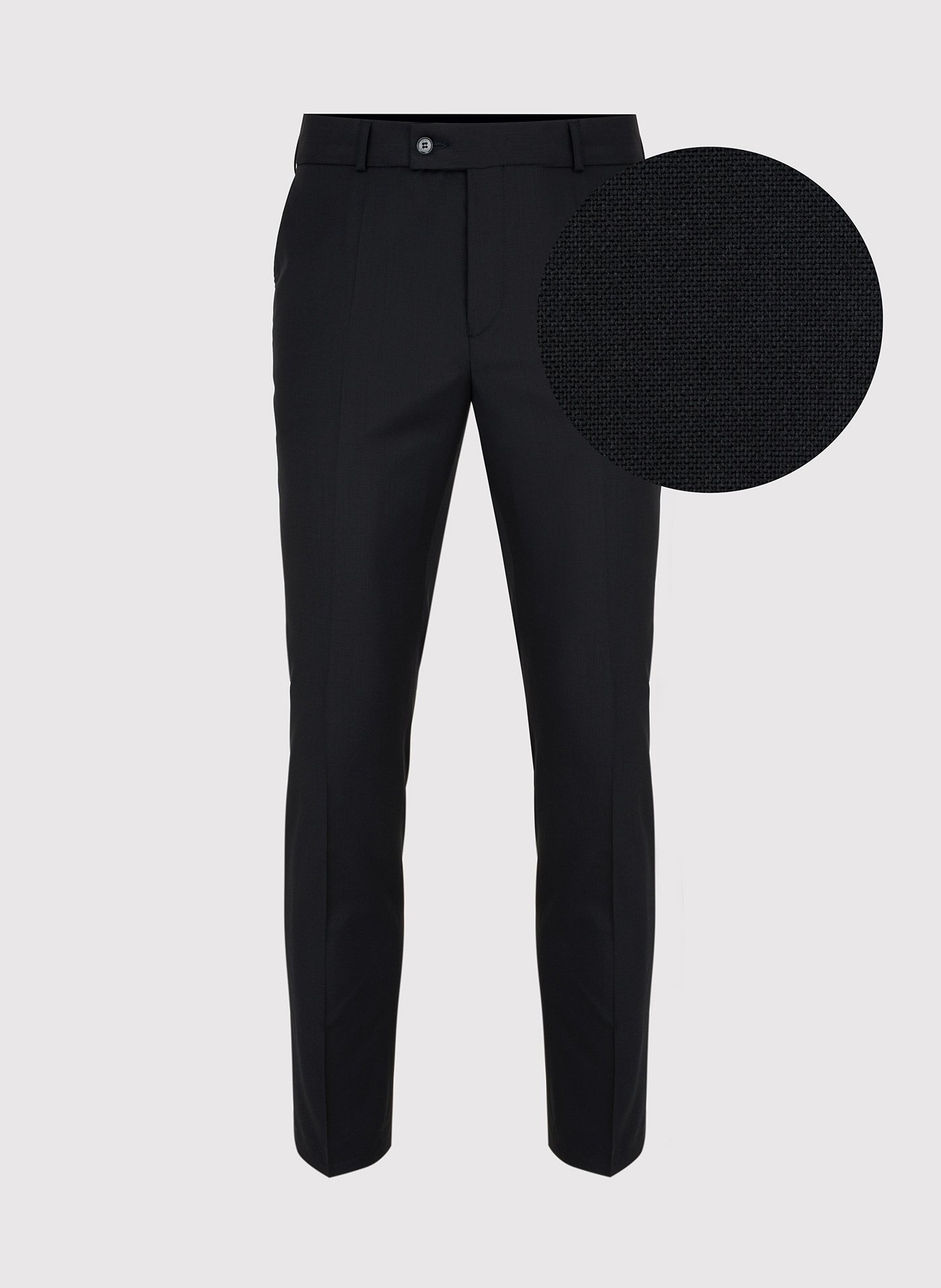 PAKO LORENTE - Gładkie czarne spodnie ganiturowe