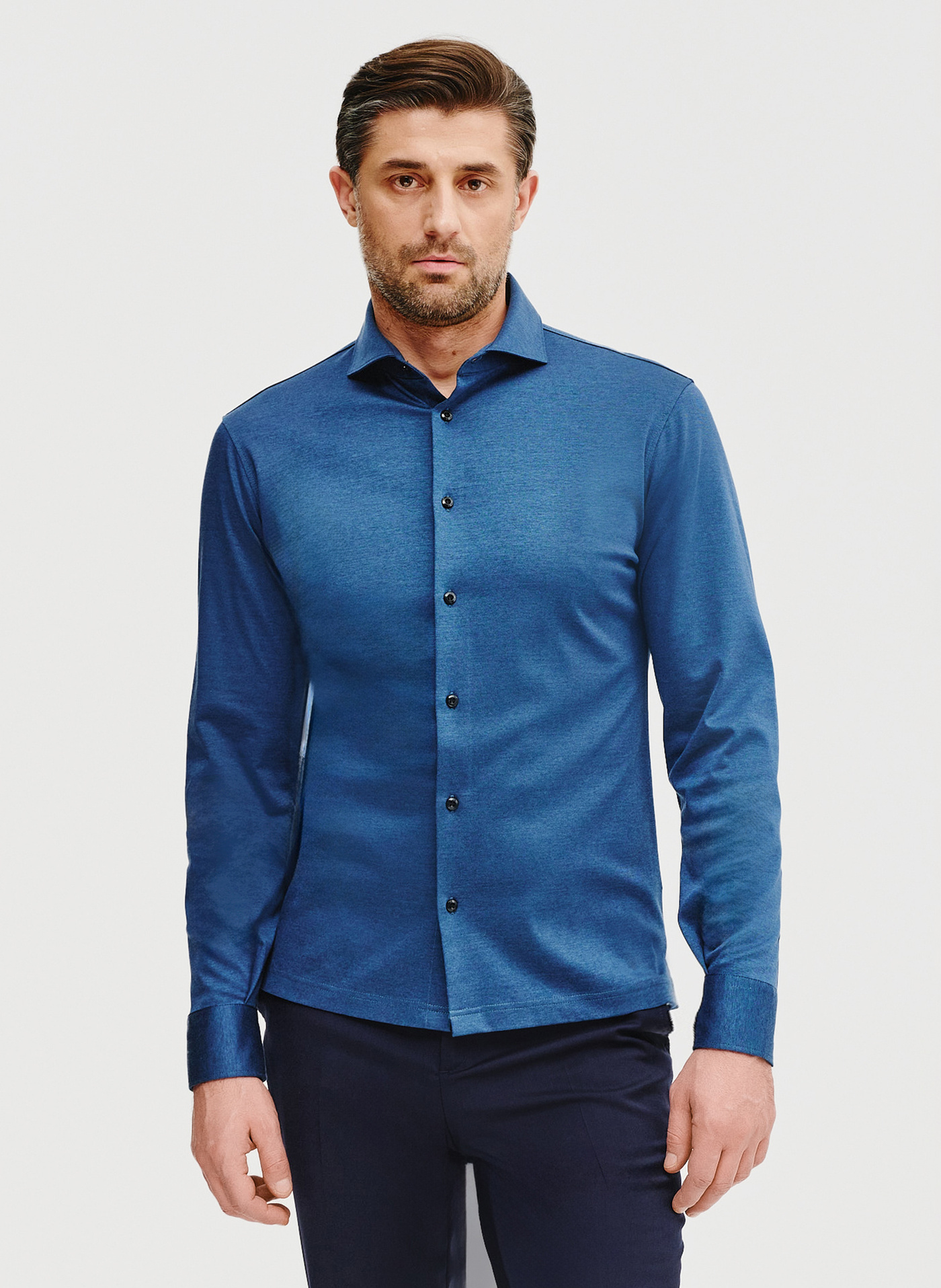 PAKO LORENTE – Bawełniana koszula męska w kolorze granatowym