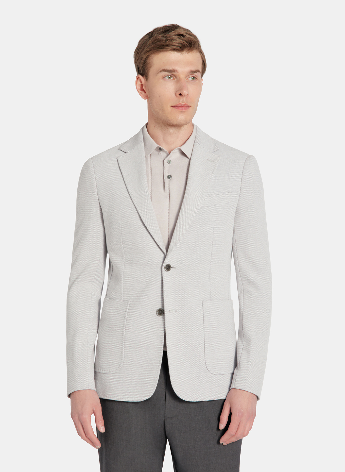 PAKO LORENTE - Szara marynarka z dzianiny