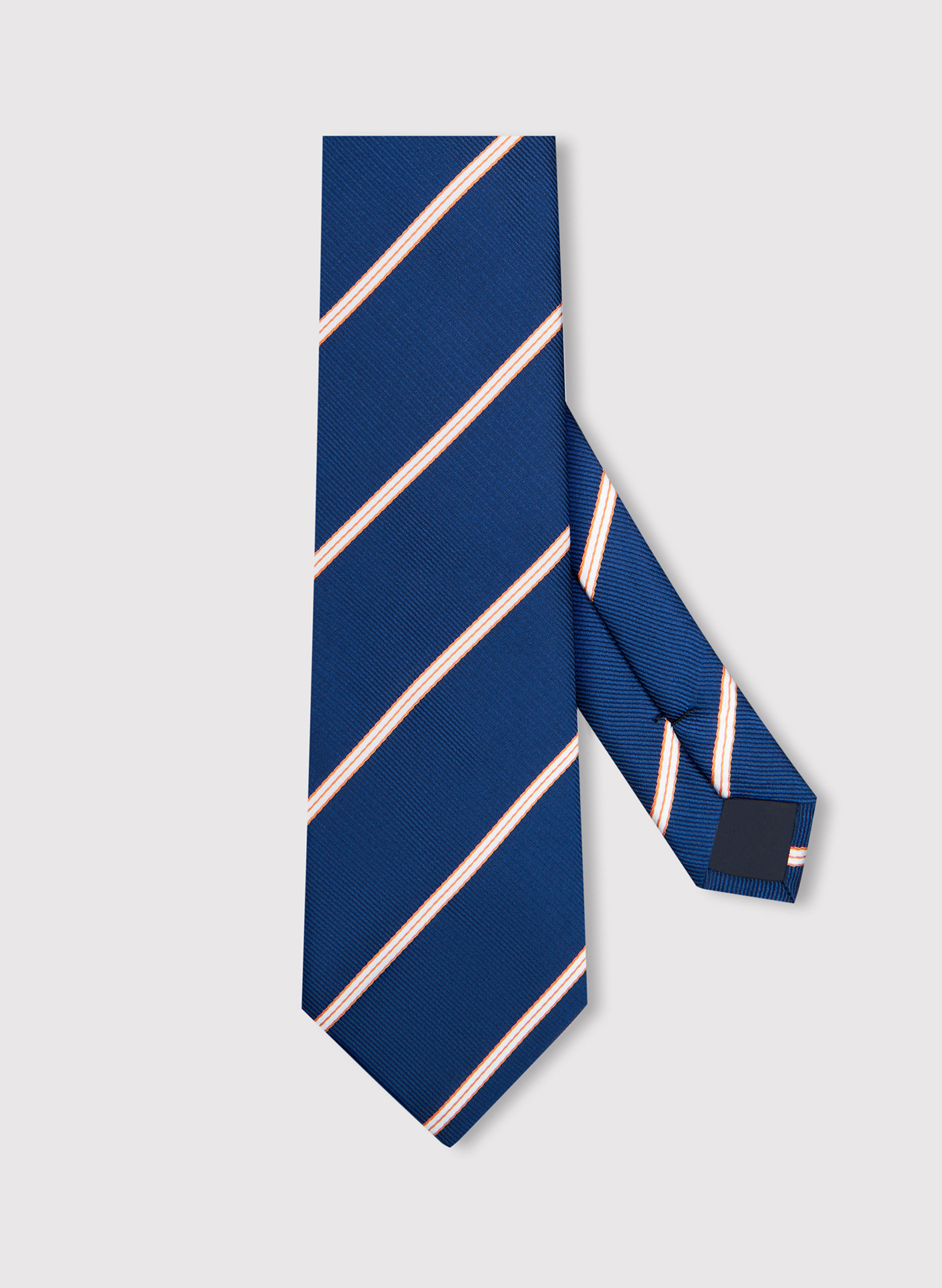 PAKO LORENTE - Granatowy krawat męski w skośne paski