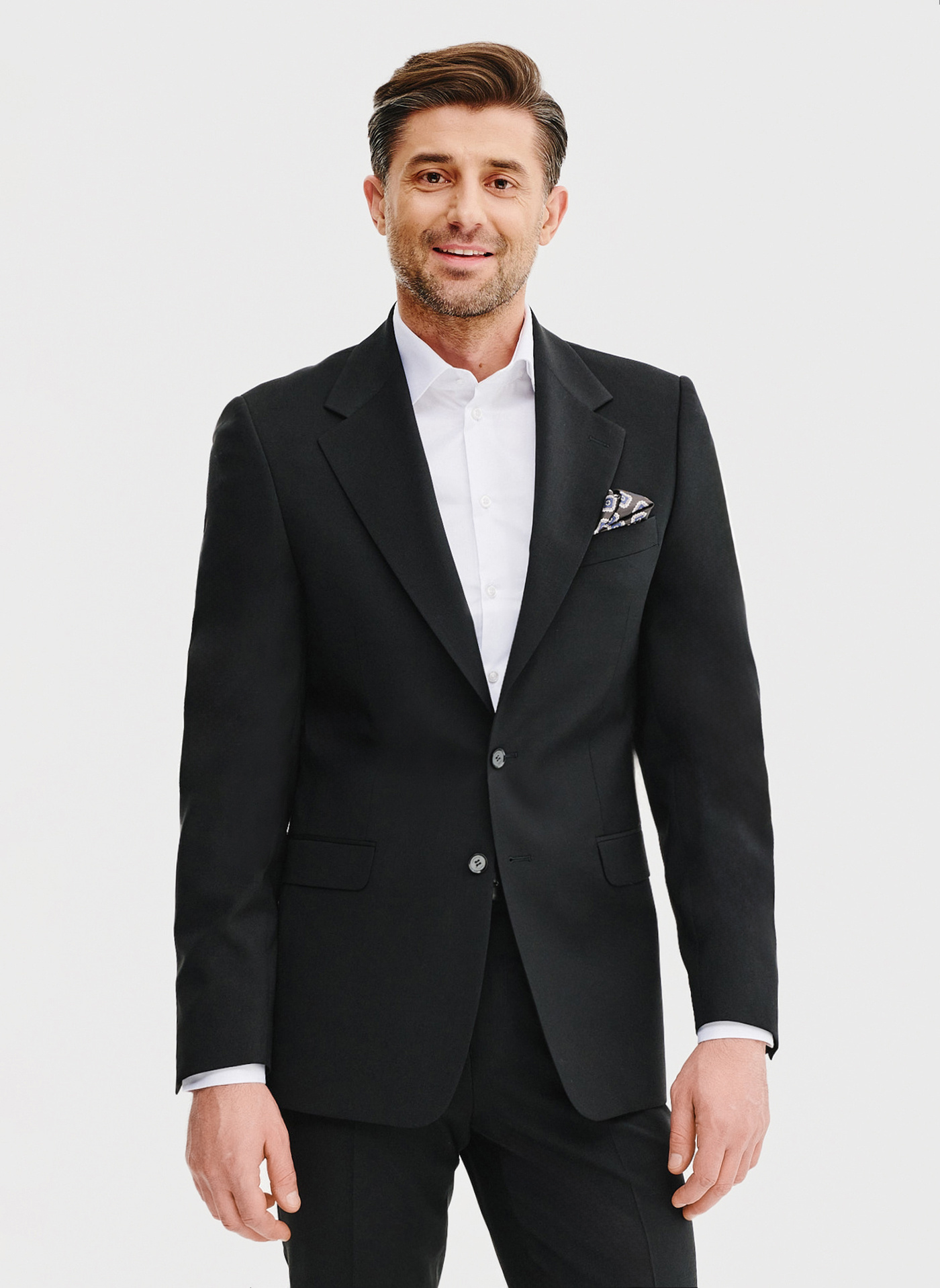 PAKO LORENTE – Wełniana marynarka garniturowa w kolorze czarnym