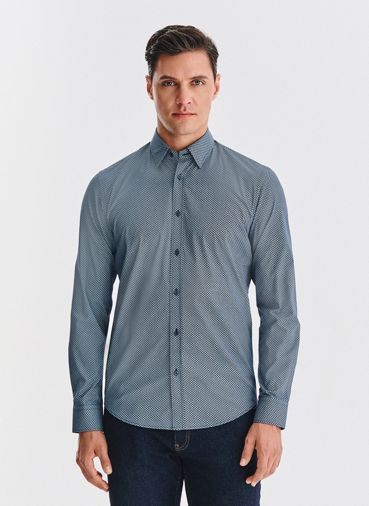 PAKO LORENTE – Bawełniana koszula w mikrowzór